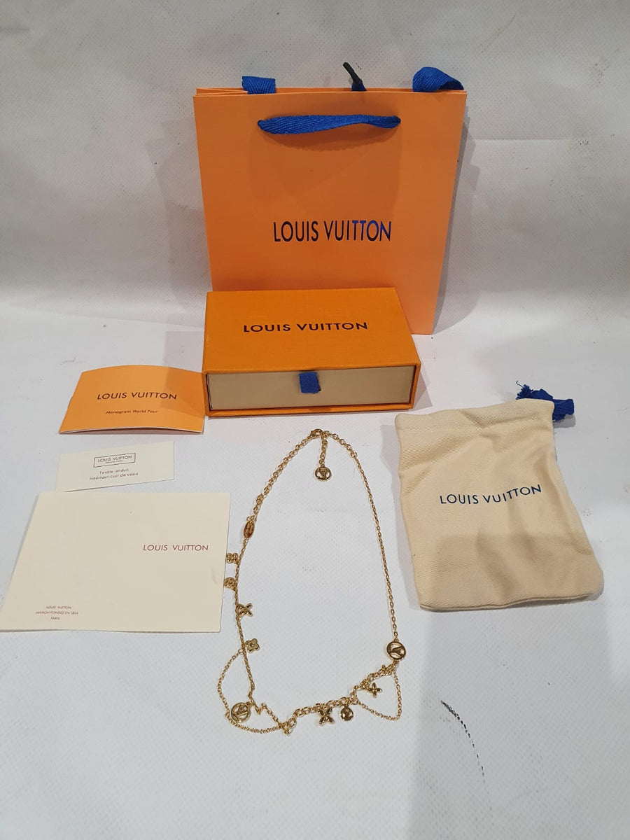 LOUIS VUITTON Blooming Supple Necklace Gold 1254657