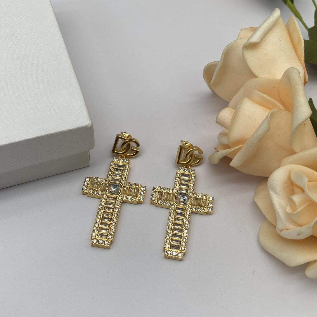 Dolce and Gabbana  Cross Earrings