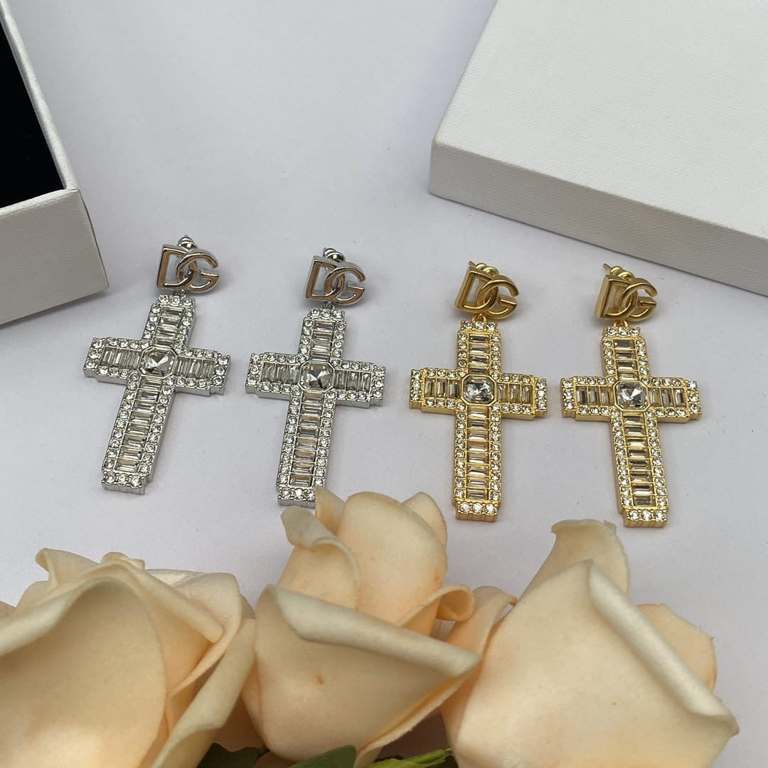 Dolce and Gabbana  Cross Earrings