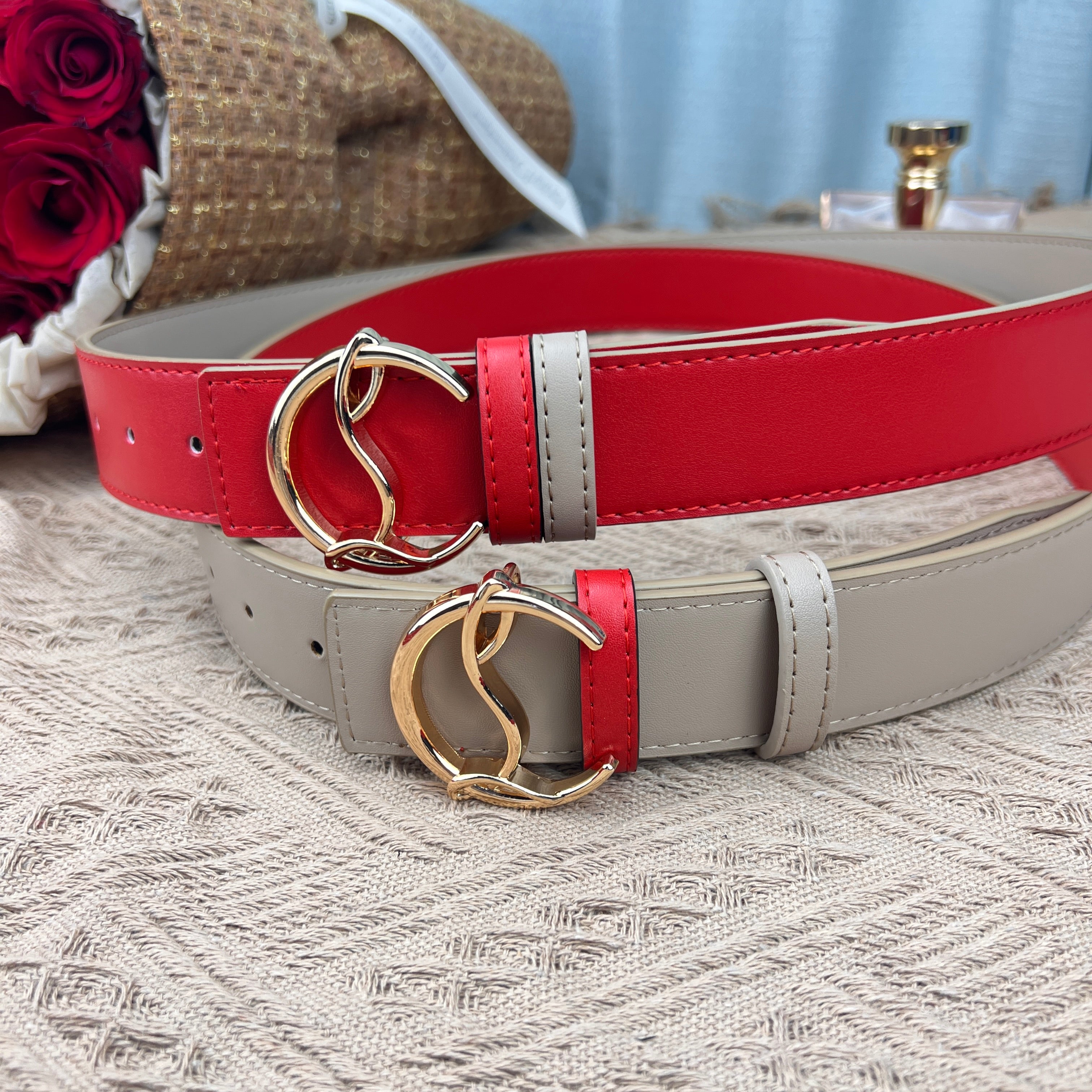 Christian Louboutin reversible  belts