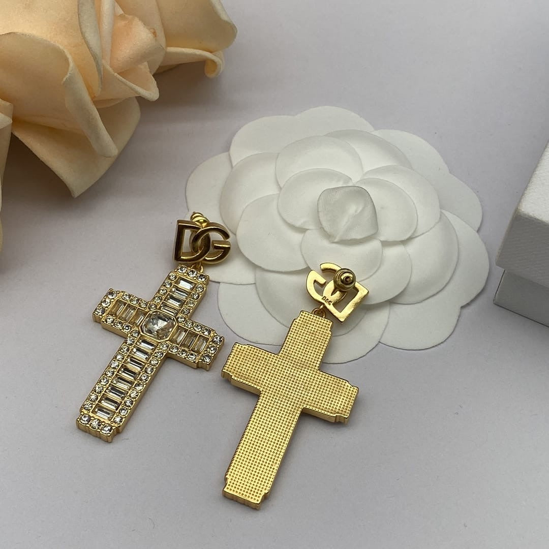 Dolce and Gabbana  Cross Earrings