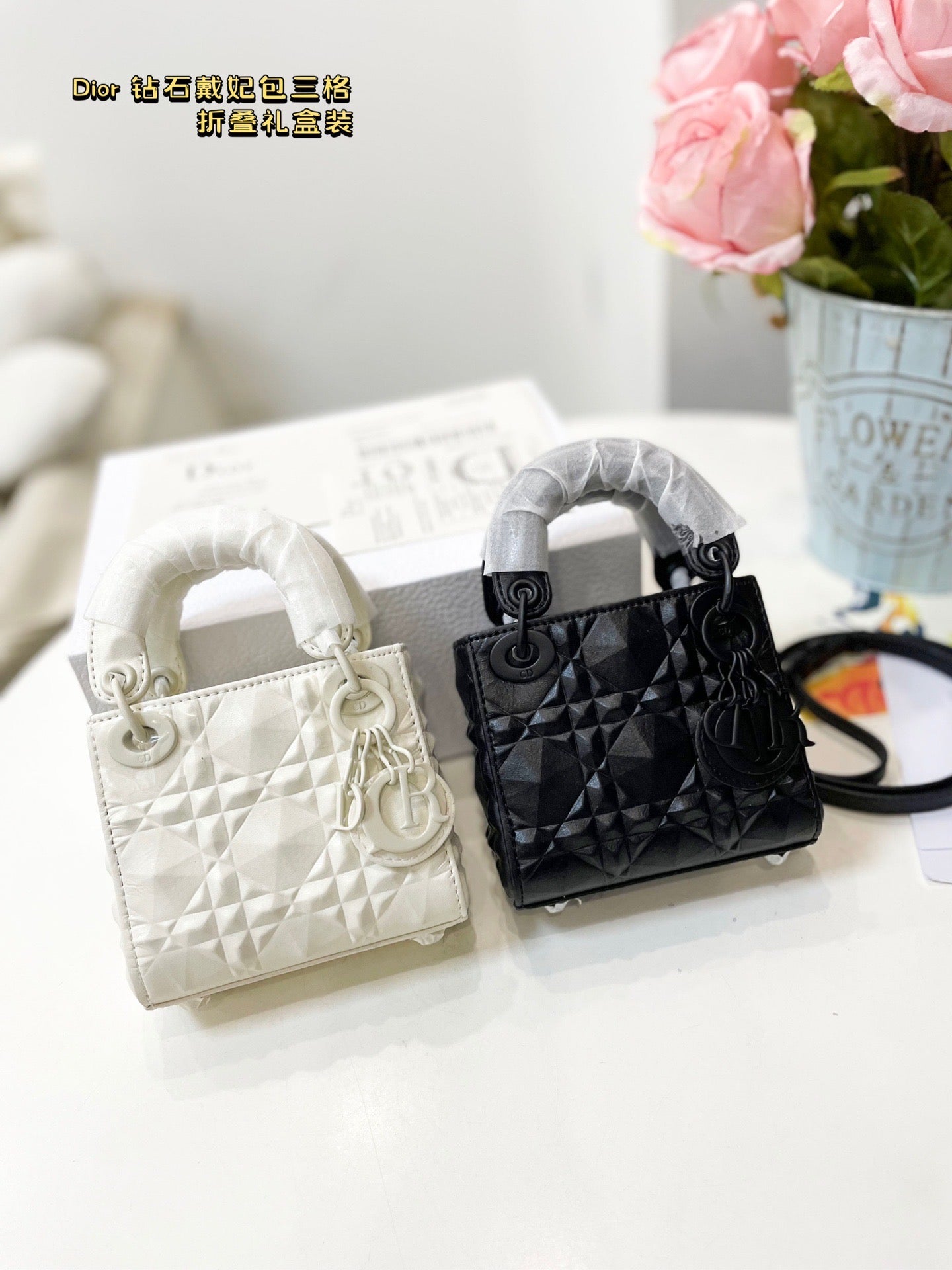 Christian Dior Lady-D Mini Cannage Handbag