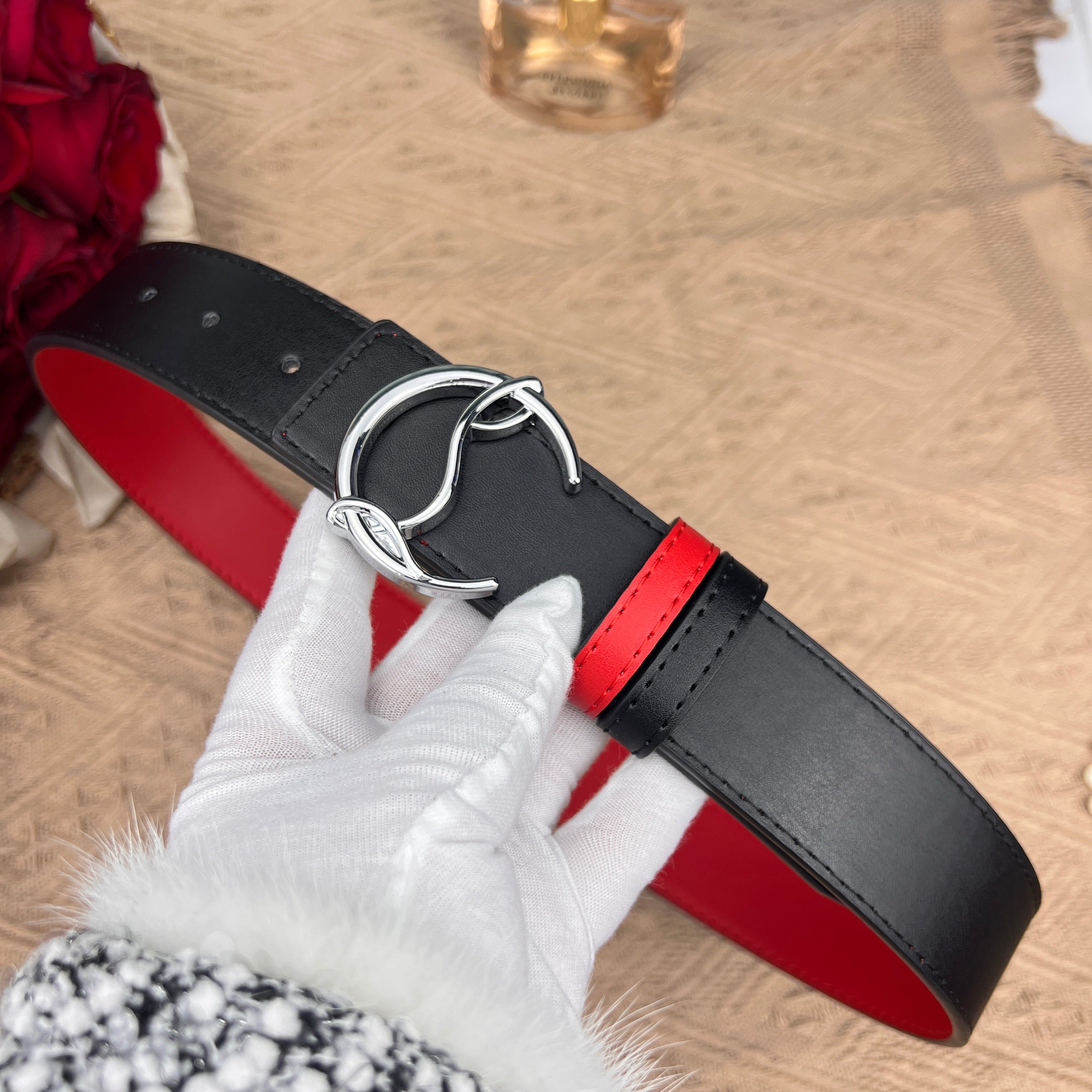 Christian Louboutin reversible  belts