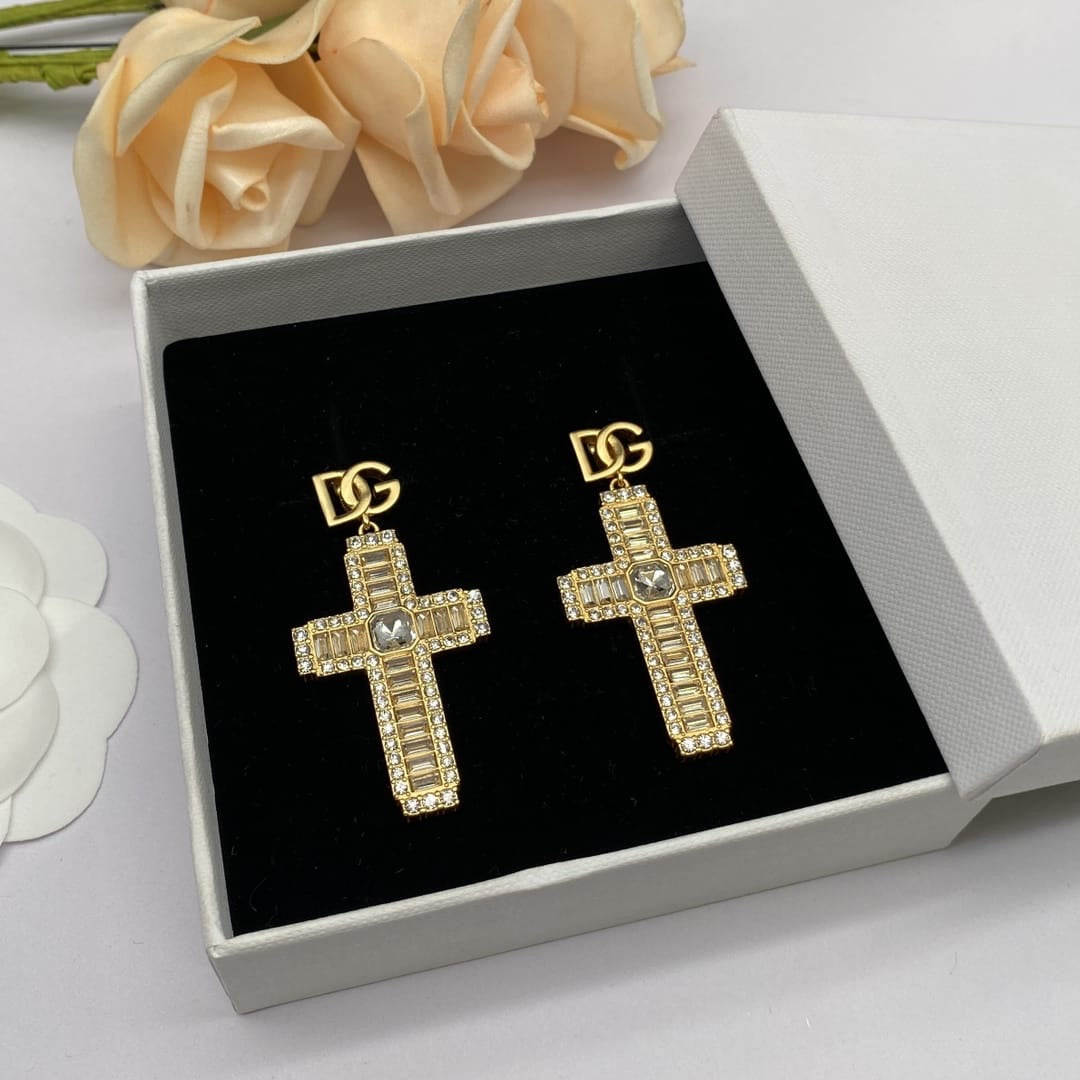Dolce and Gabbana  Cross Earrings