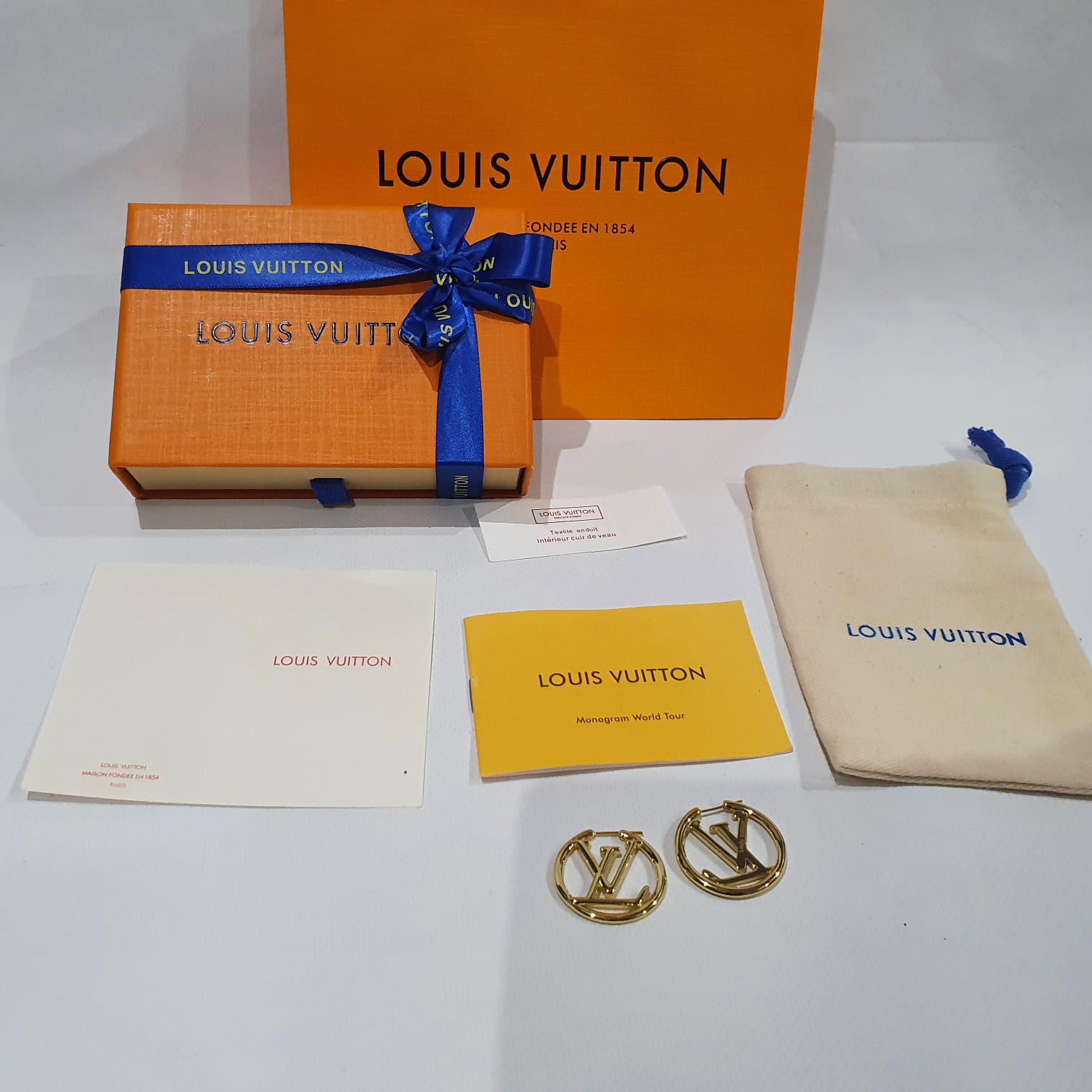 LOUIS VUITTON Maison Fondee en 1854 Box, Wrapping, Ribbon Only Great  Condition