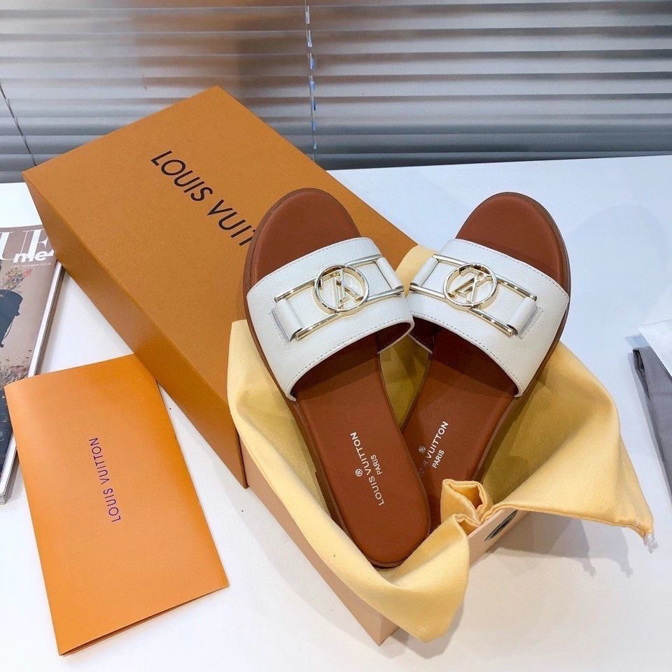 Louis Vuitton Lock It Flat Mules Sandals