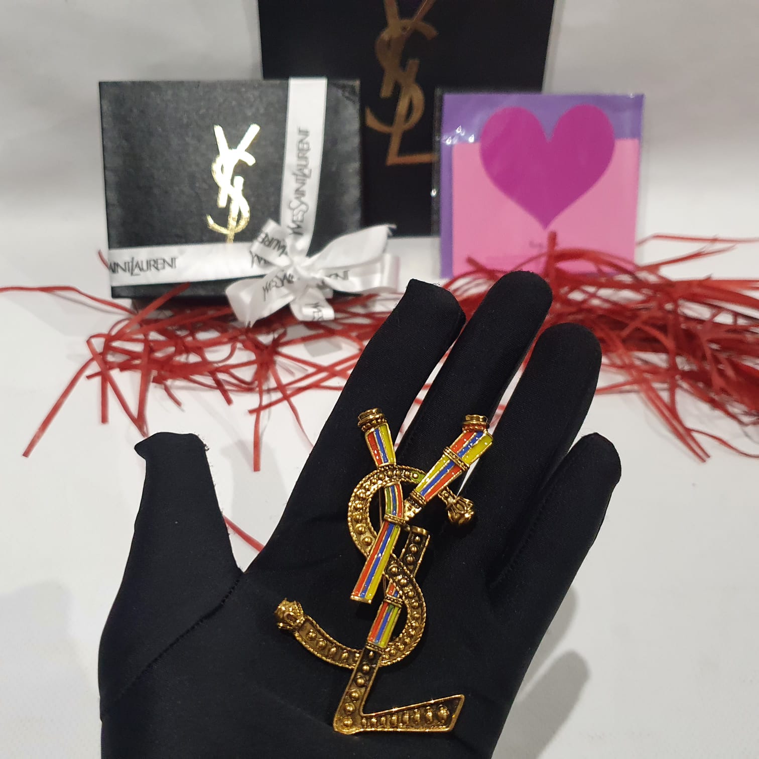 Vintage ysl brooch clearance
