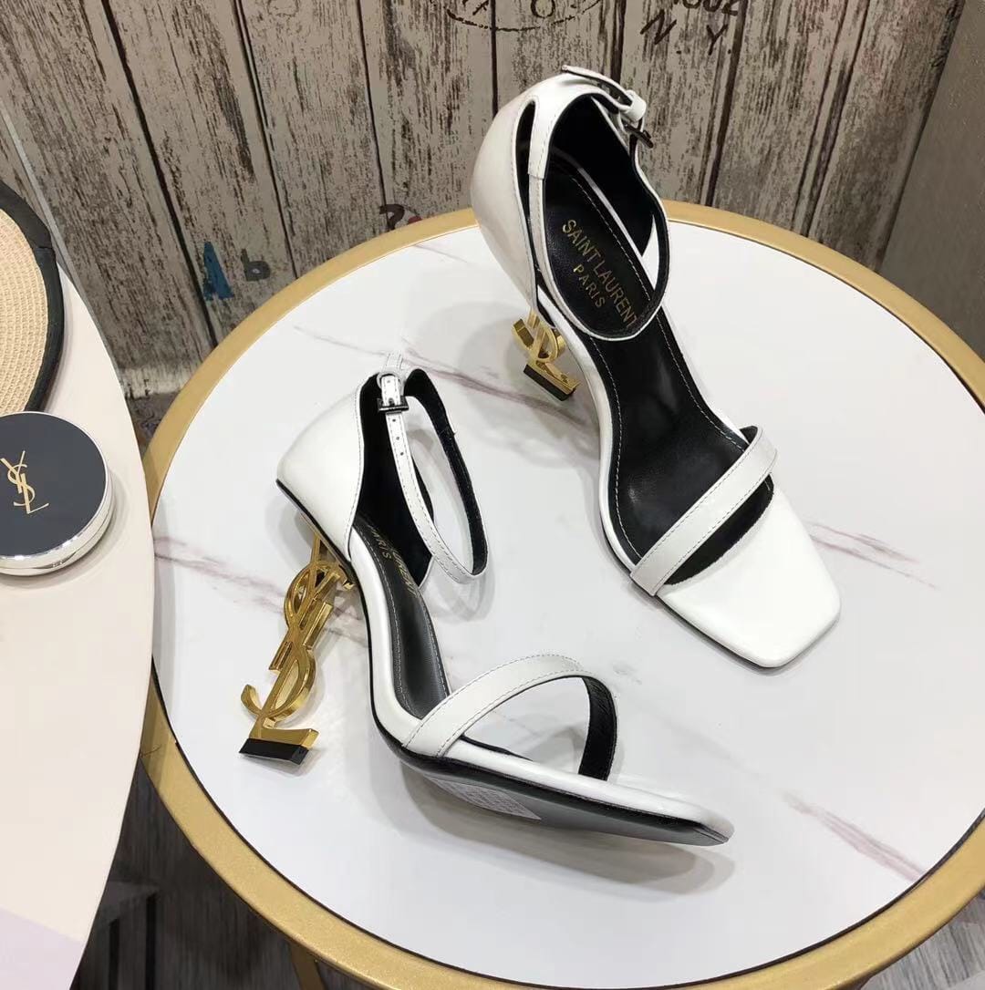 Ysl heels deals silver