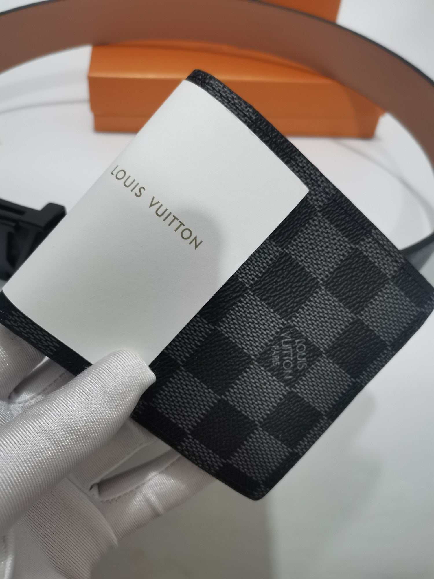 Louis Vuitton  Leather Wallet And Belt Combo –