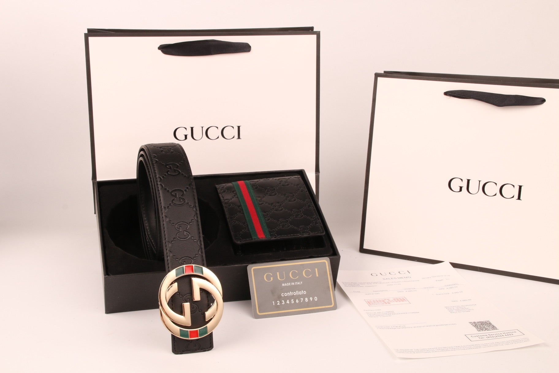 Gucci Belt and Wallet Set