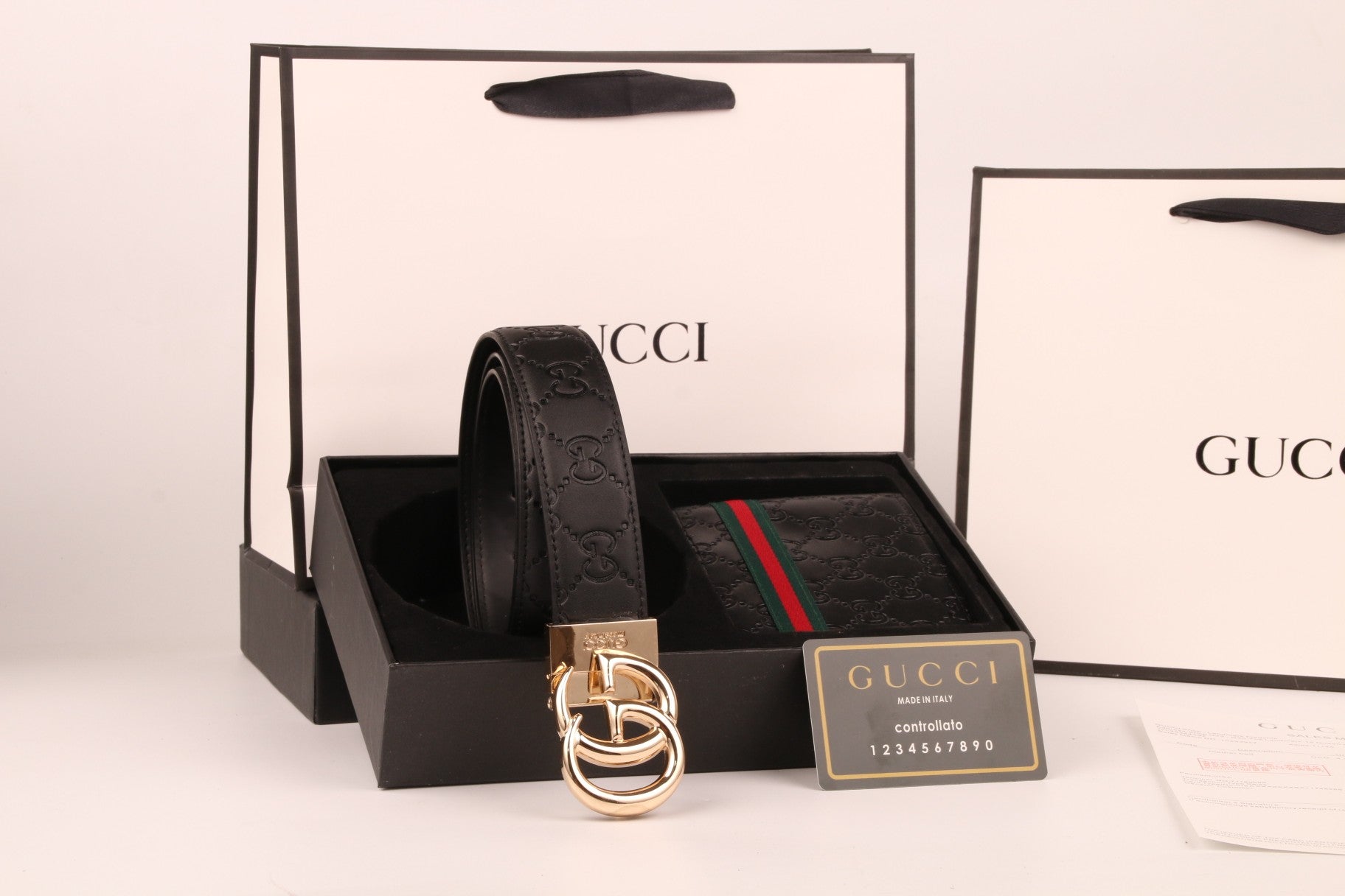 Gucci Belt and Wallet Set