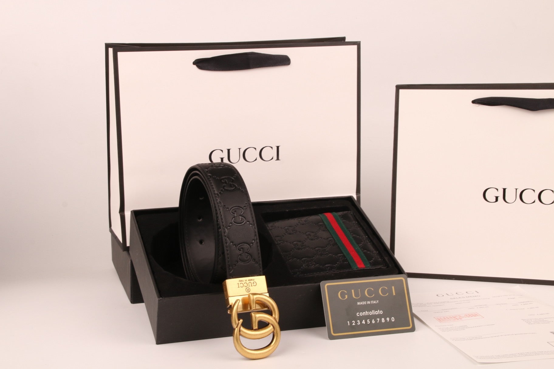 Gucci Belt and Wallet Set