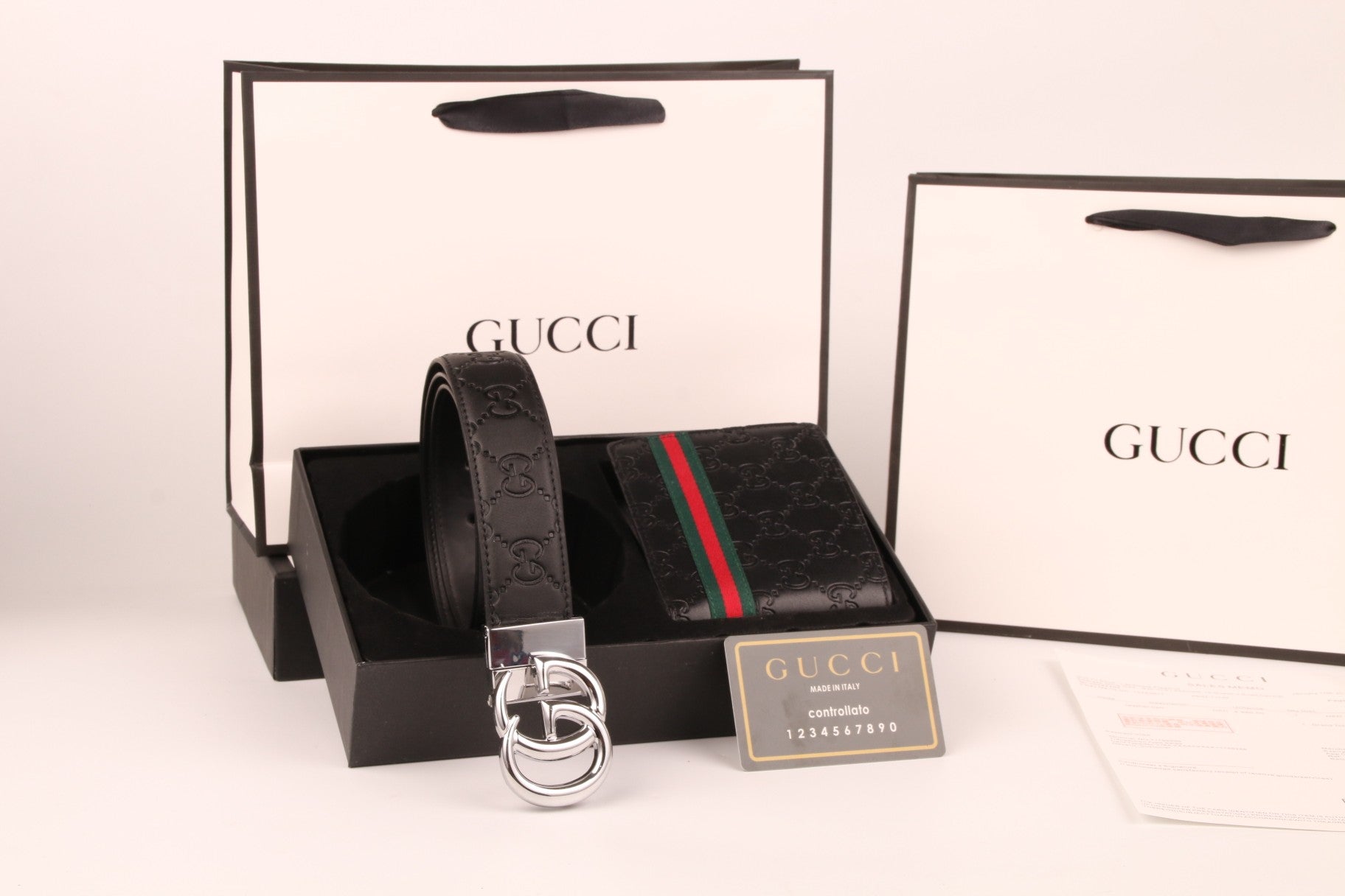 Gucci Belt and Wallet Set