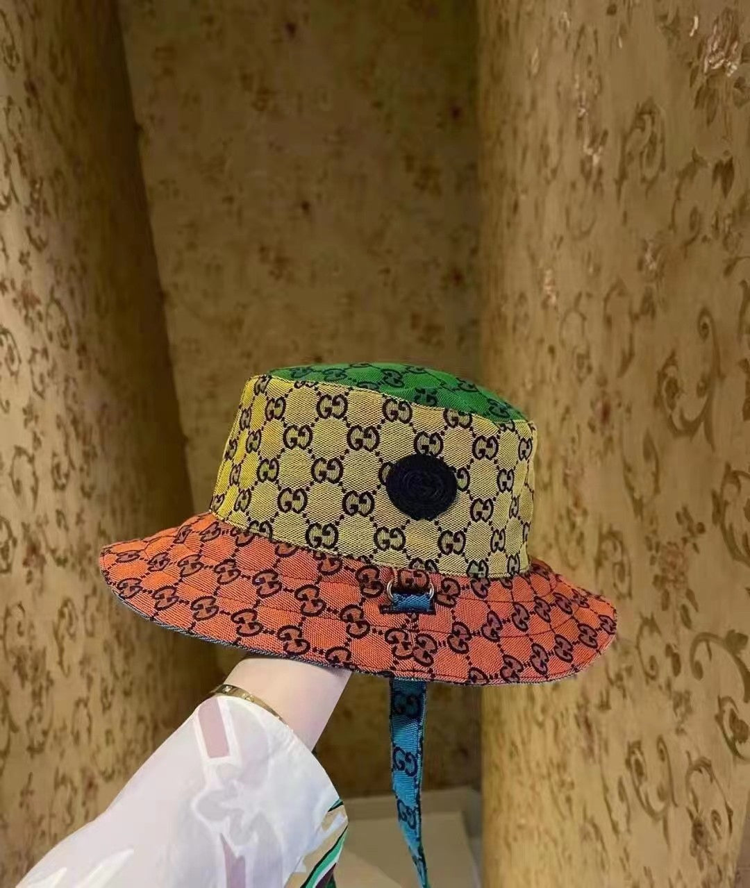 Gucci Multi Color Reversible Bucket Hat