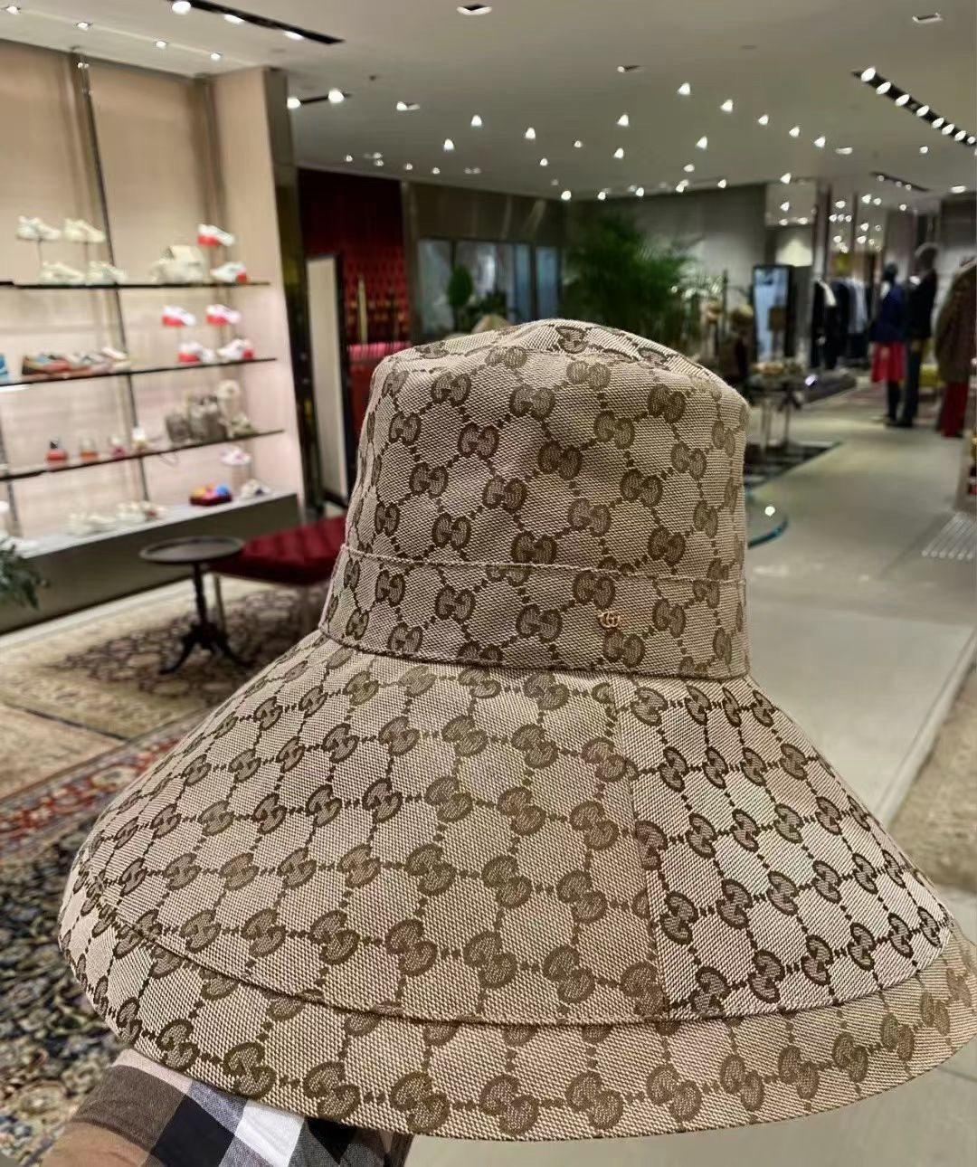 Gucci Canvas Wide Brim Hats