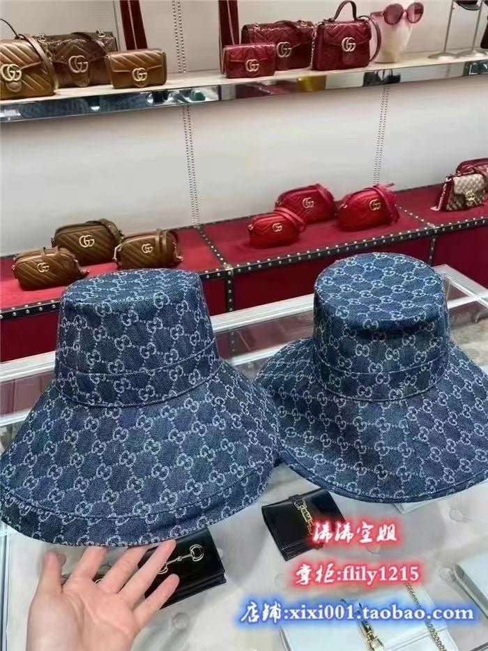 Gucci Canvas Wide Brim Hats