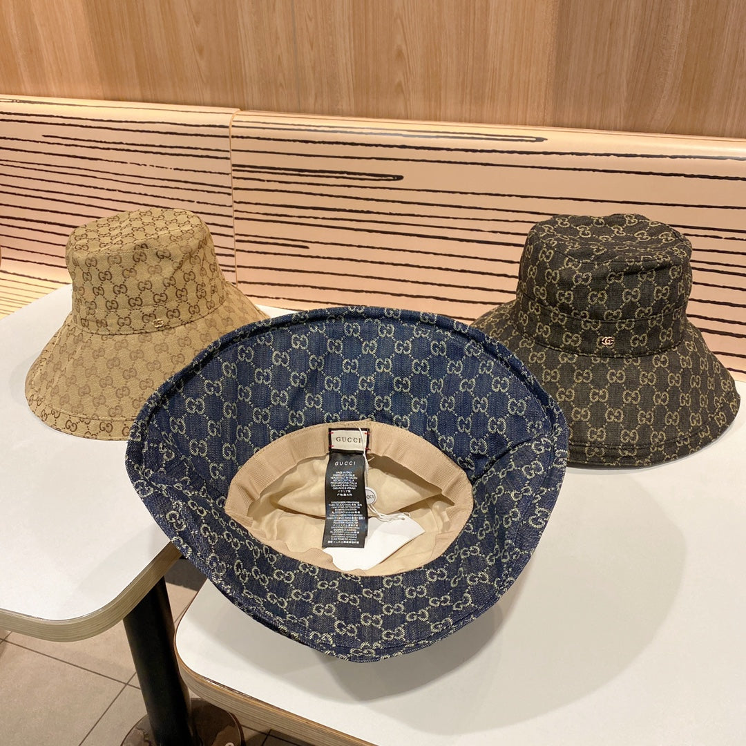 Gucci Canvas Wide Brim Hats