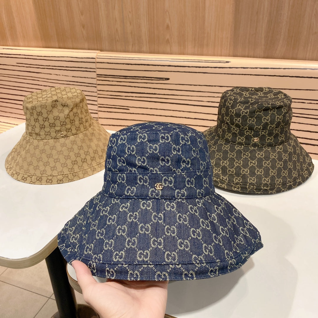 Gucci Canvas Wide Brim Hats