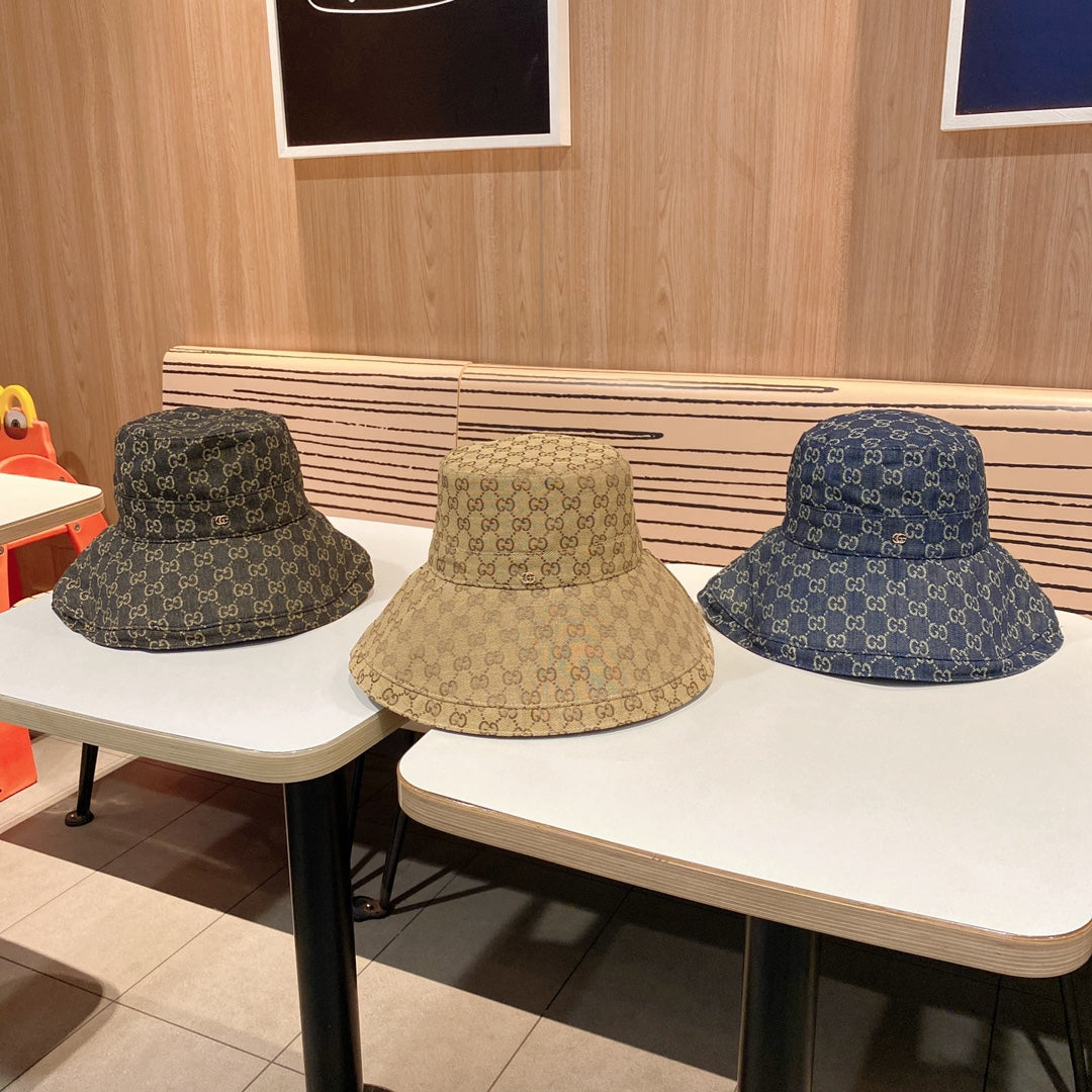 Gucci Canvas Wide Brim Hats