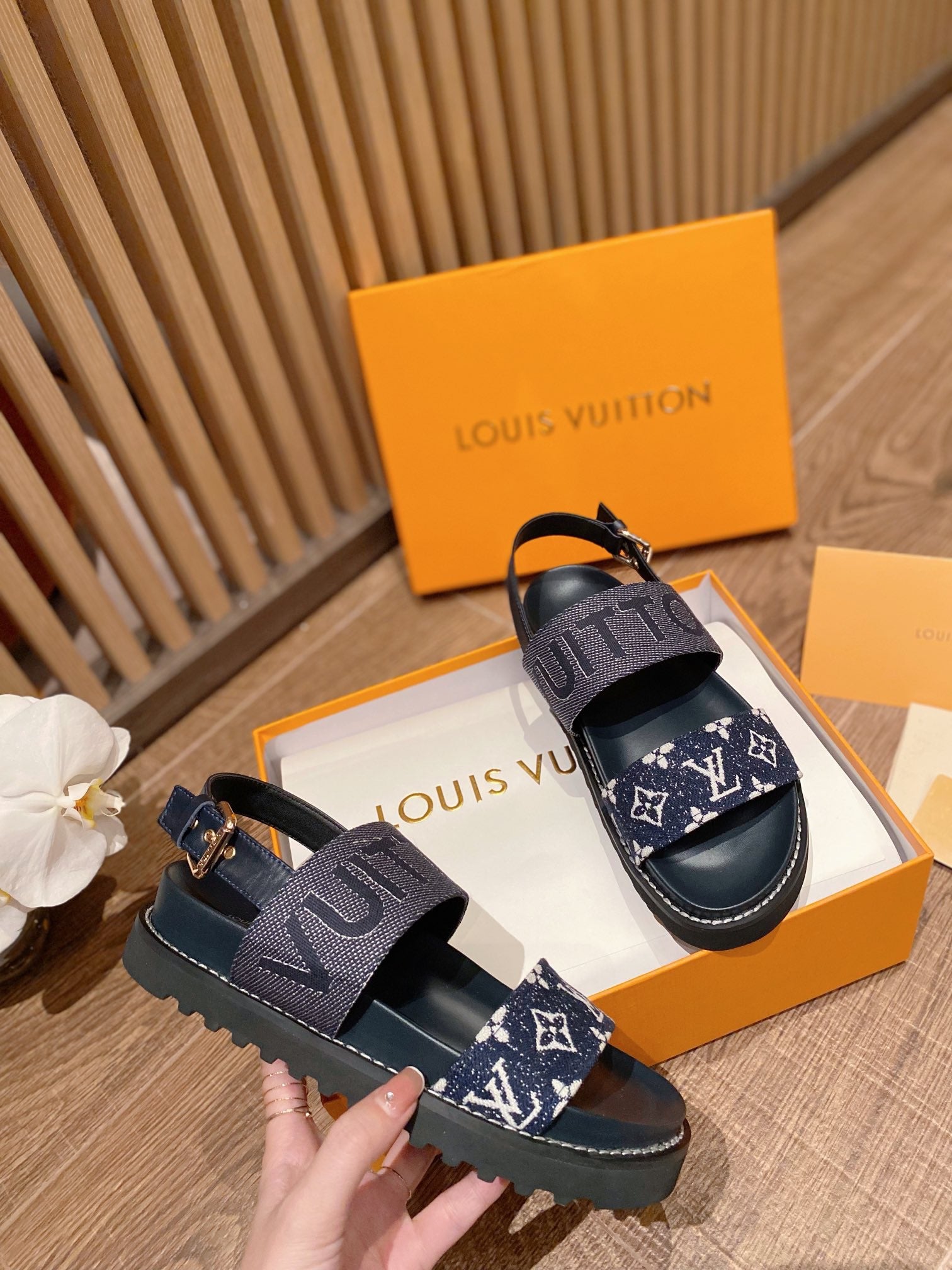 Louis Vuitton DAMIER Women's Sandals
