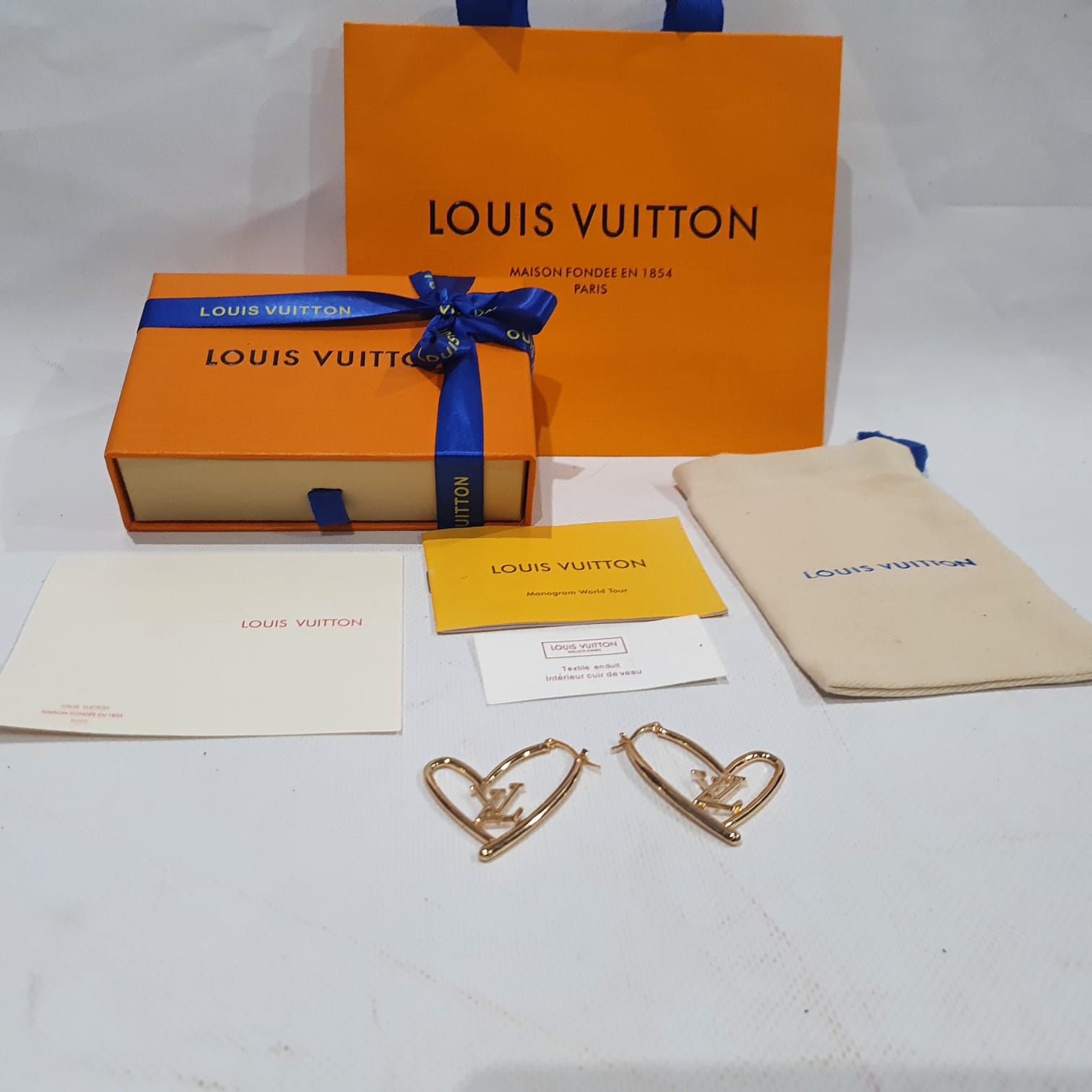 Louis Vuitton heart shaped Earrings