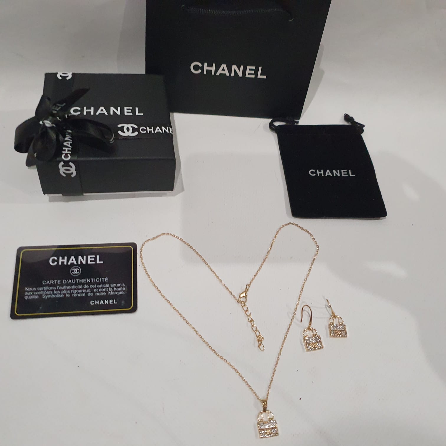 Chanel Necklace and Earrings