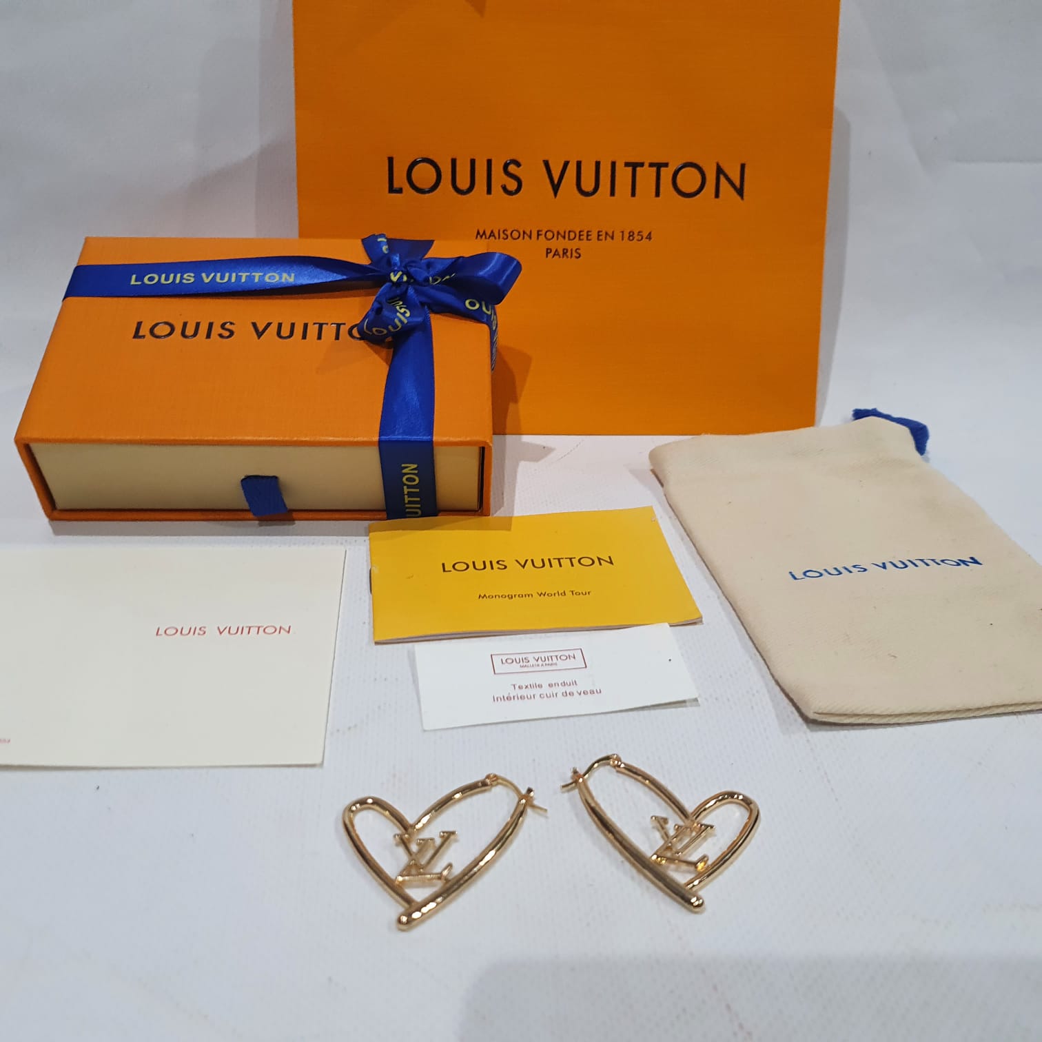 Louis Vuitton heart shaped Earrings