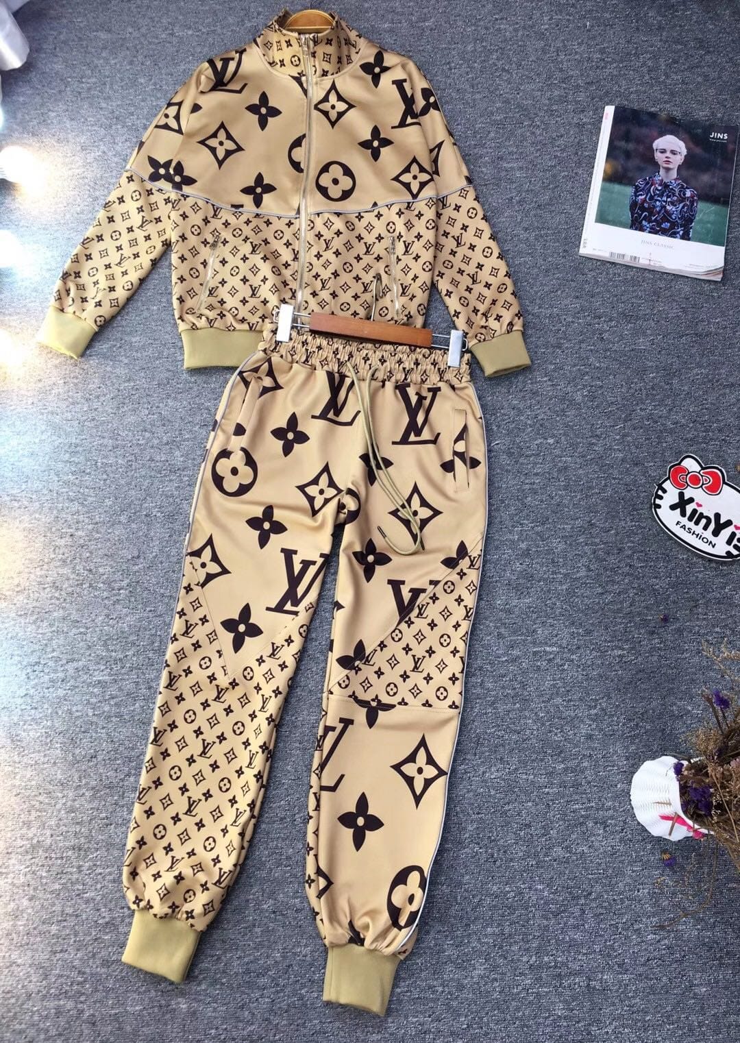 Jacket Louis Vuitton Mens Jogging Suit Supreme LV Track Suit
