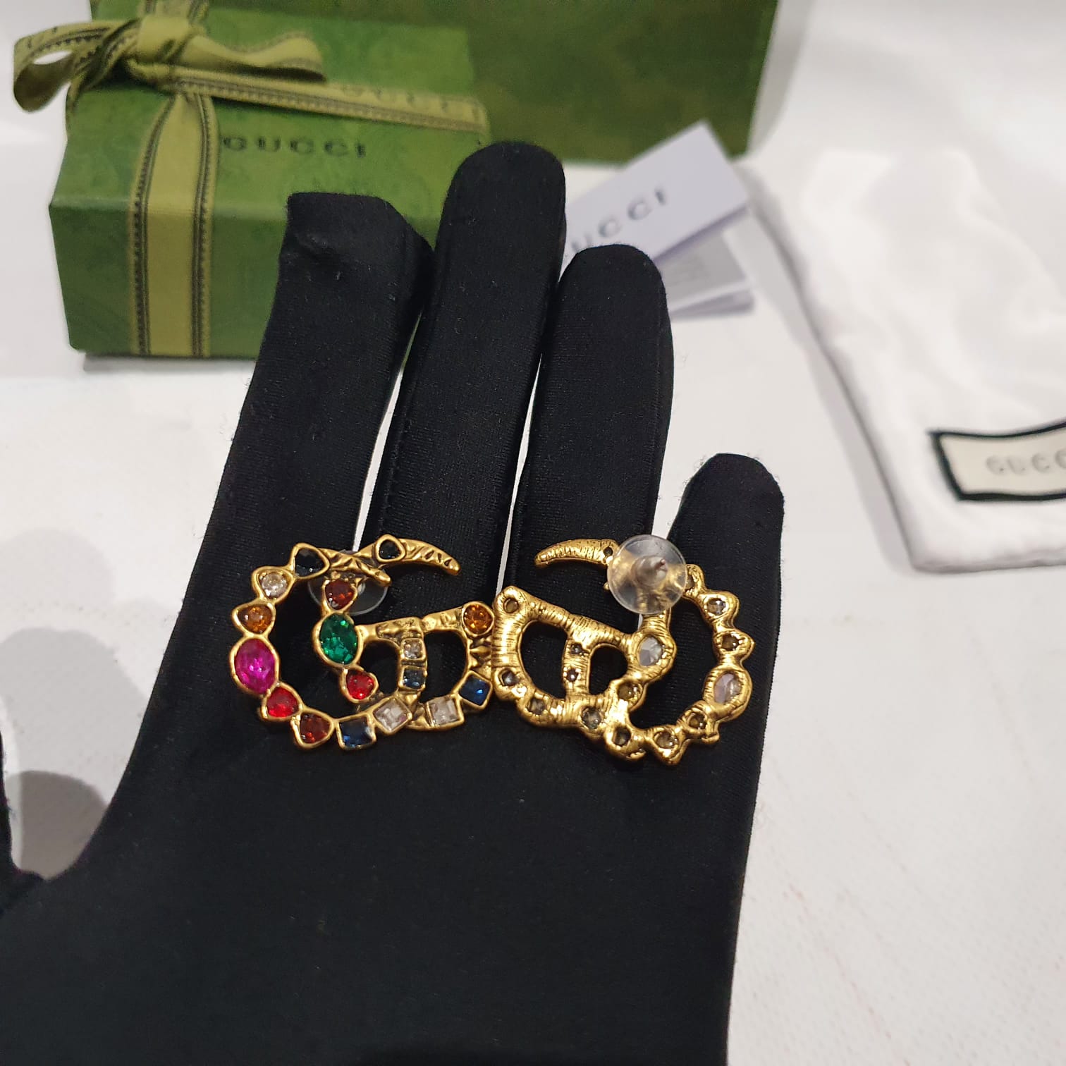 Gucci Brooch and Earrings