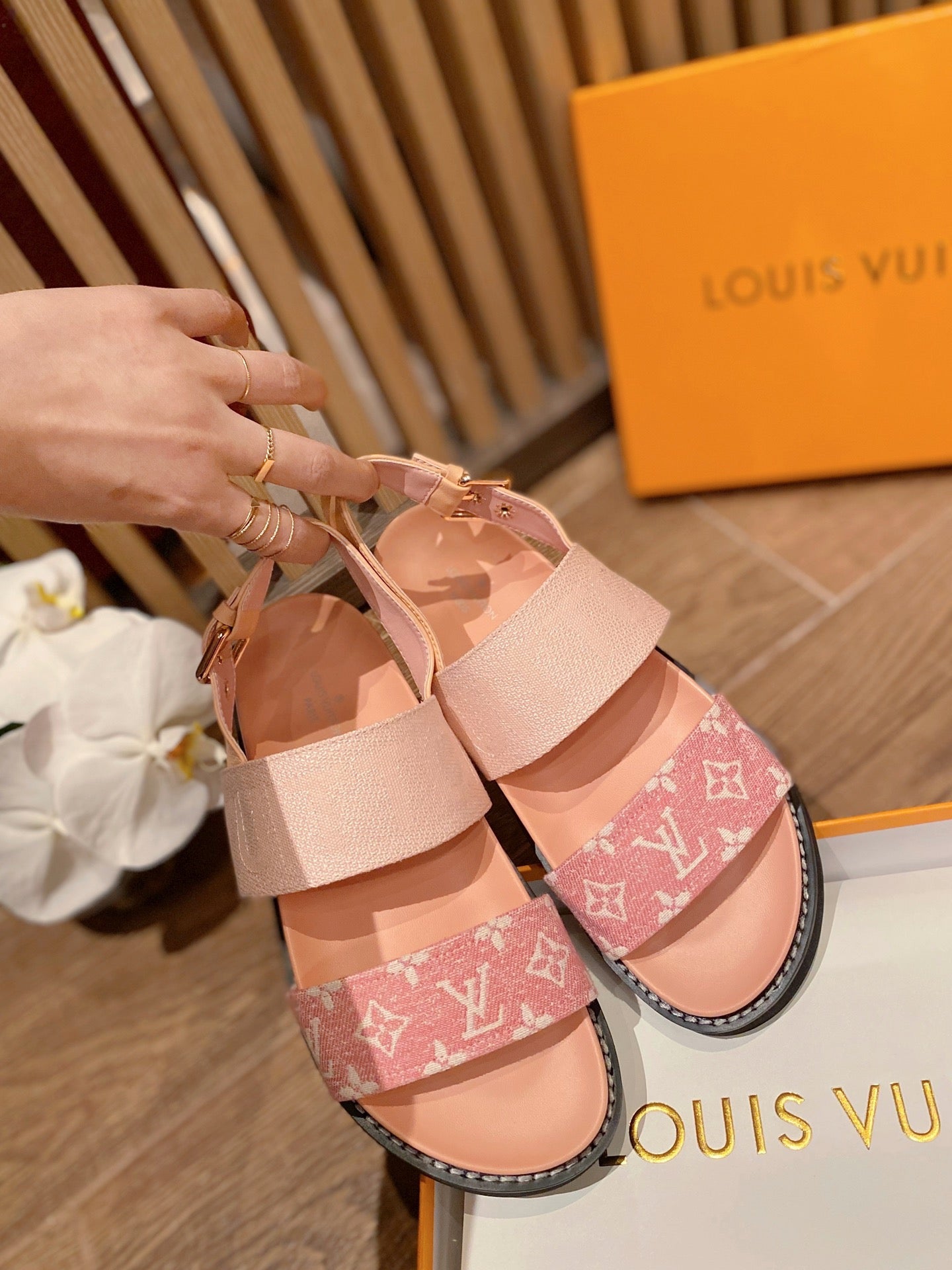 Louis Vuitton DAMIER Women's Sandals