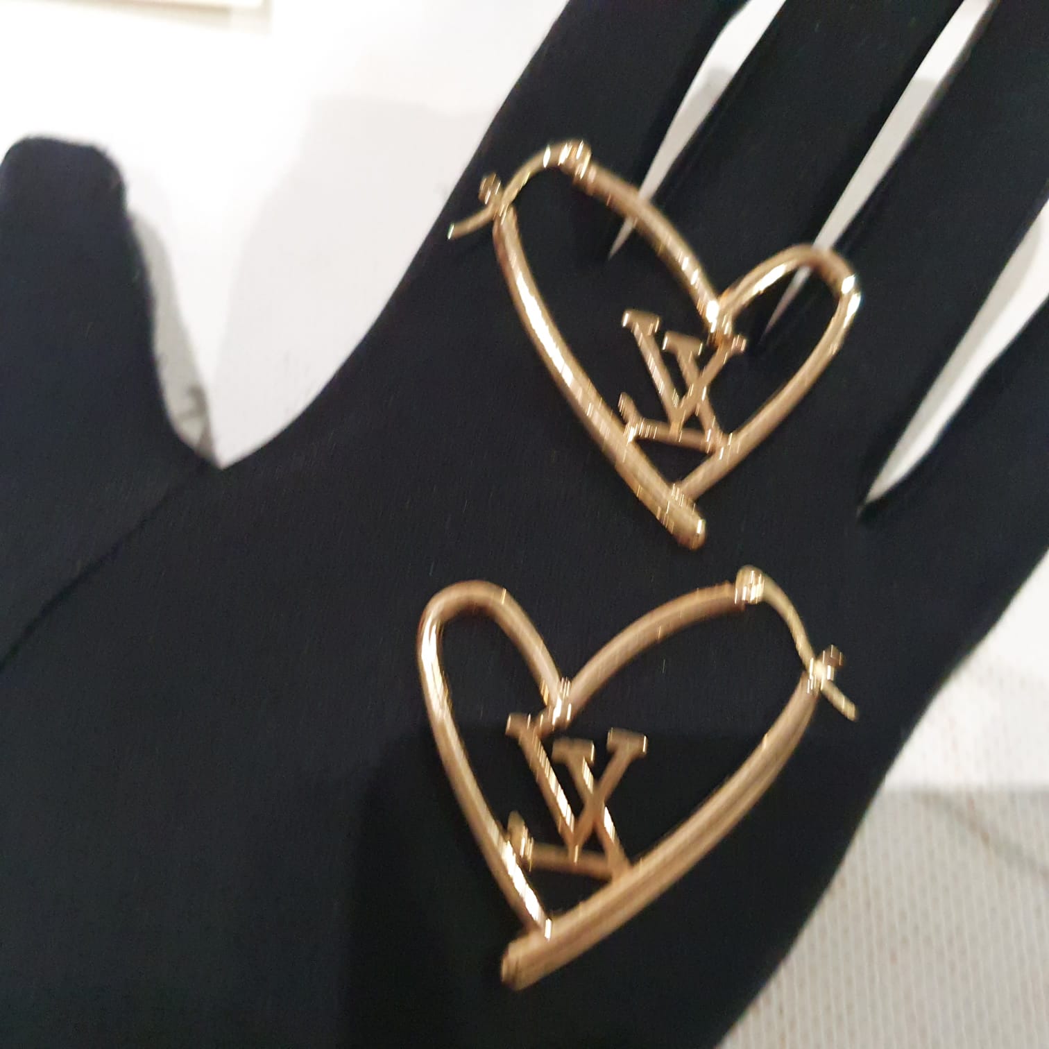 Louis Vuitton heart shaped Earrings