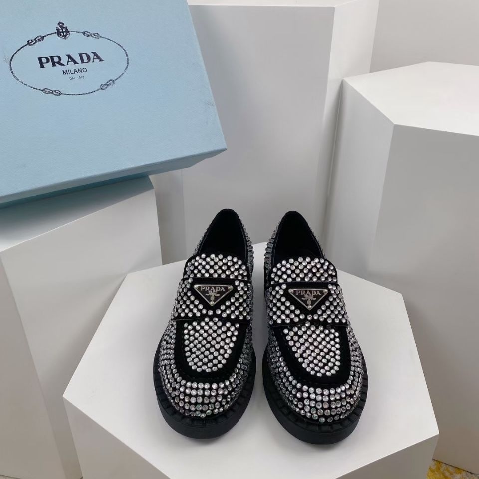 Prada Crystal Loafers