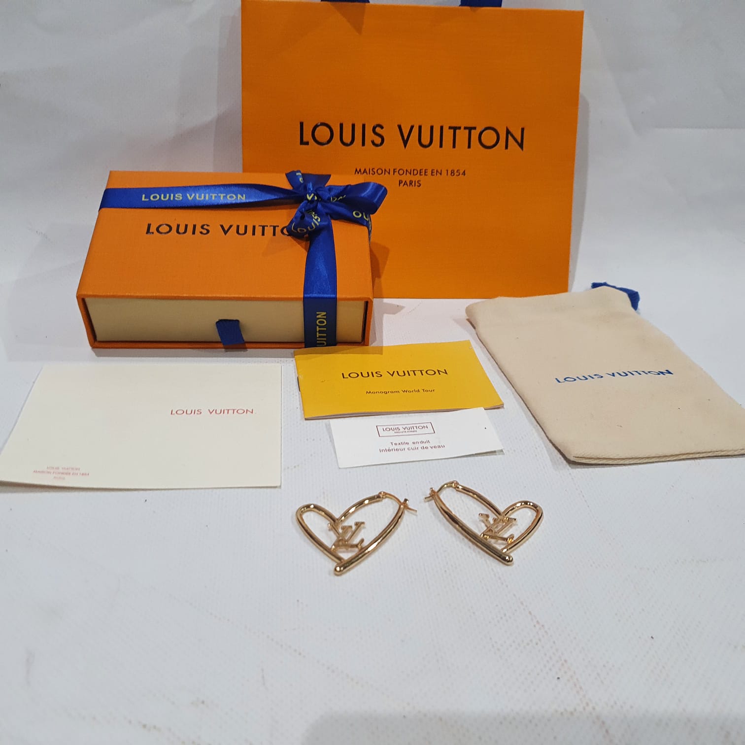 Louis Vuitton heart shaped Earrings