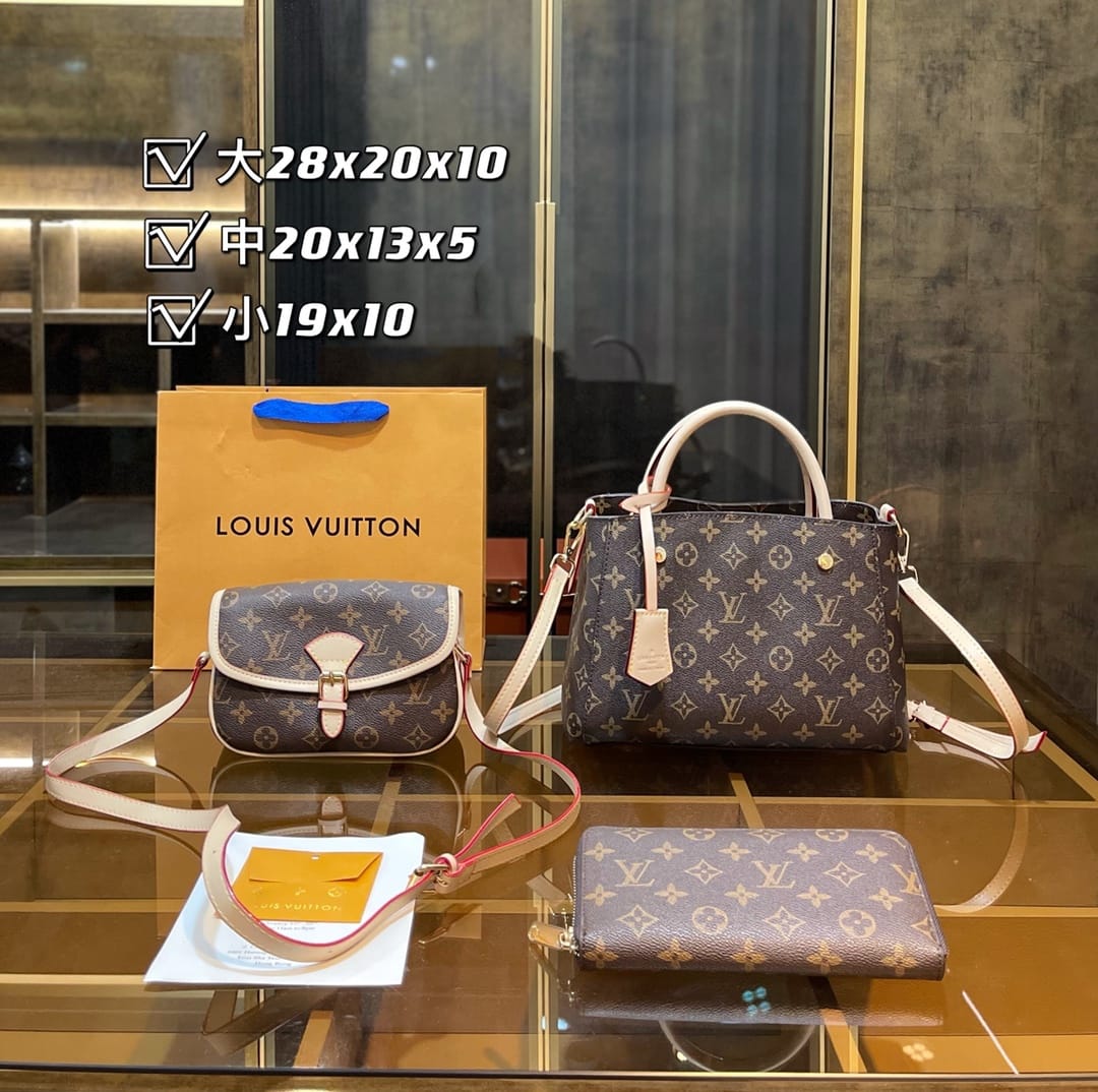 Louis  Vuitton Montaigne Monogram Canvas BB Handbag Set