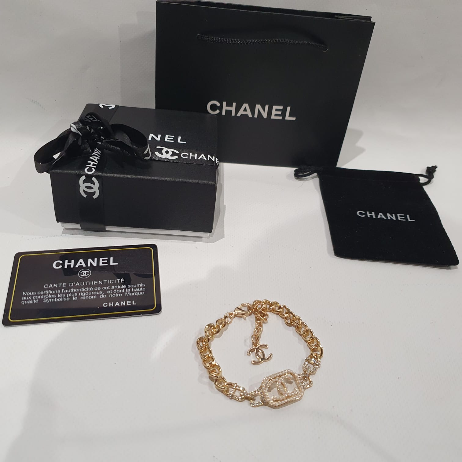 Chanel  Choker Necklace and Bracelet