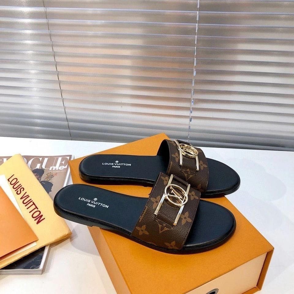 Louis Vuitton Lock It Flat Mules Sandals