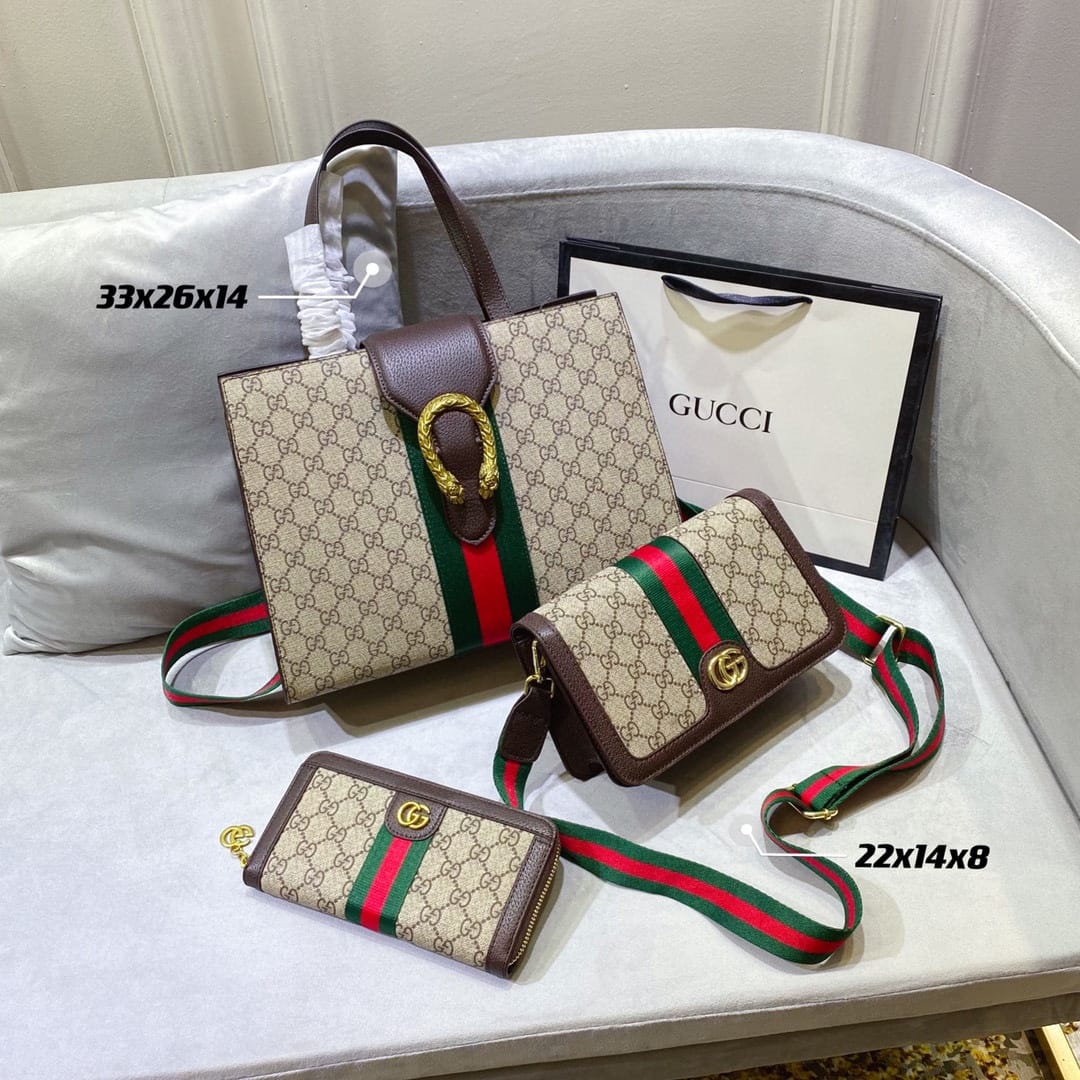 Gucci Vintage Top Handle Handbag Set