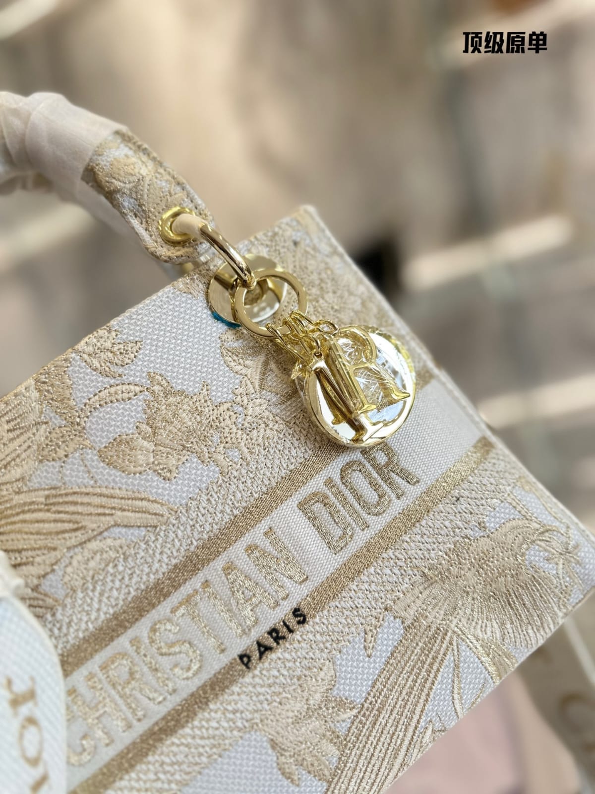Christian Dior Medium  Lady D-Lite  Handbag ( Lushentic Version)