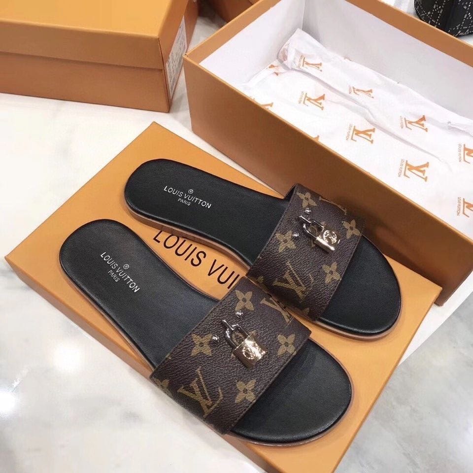 Louis Vuitton Lock It Flat Mules Sandals