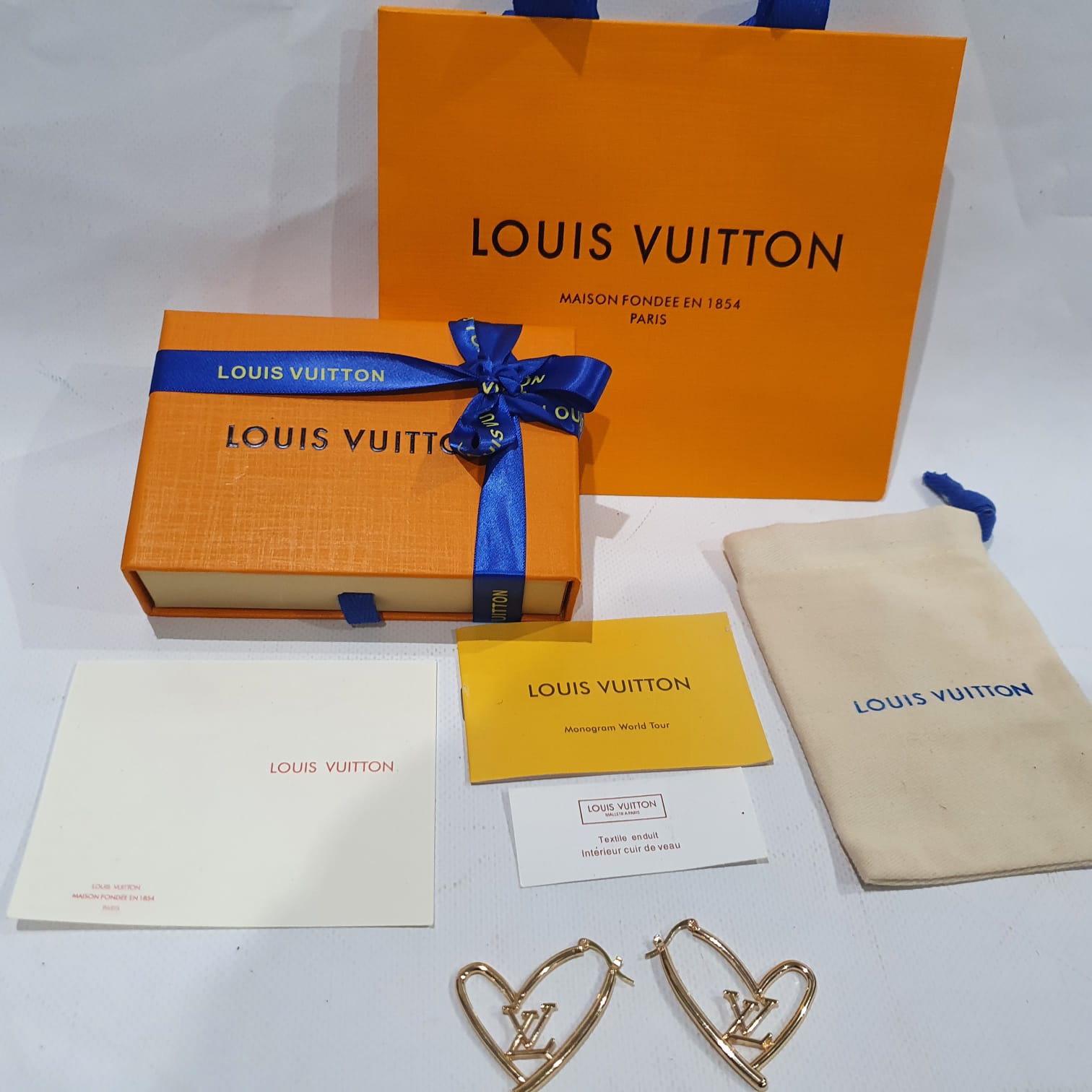 Louis Vuitton heart shaped Earrings