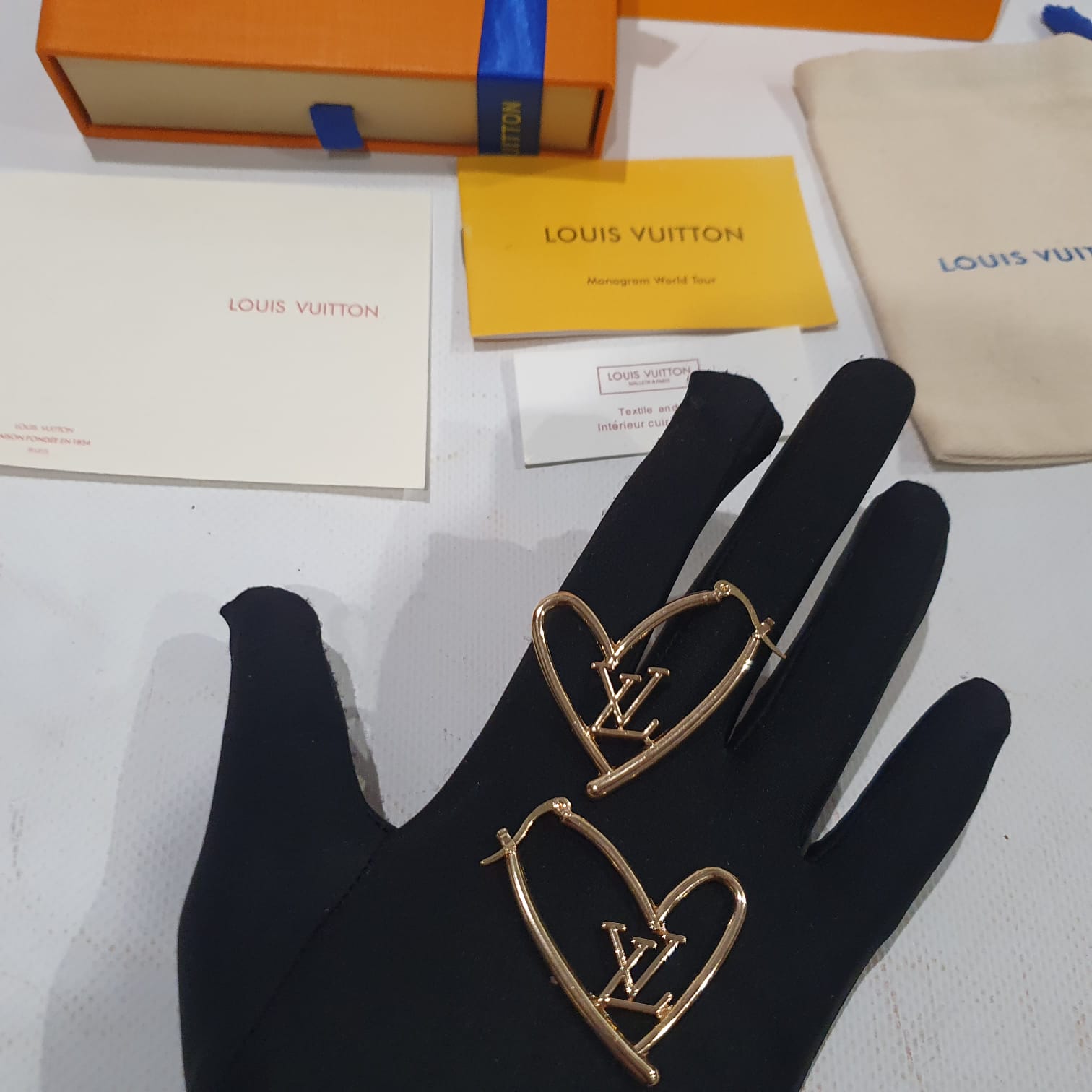 Louis Vuitton heart shaped Earrings