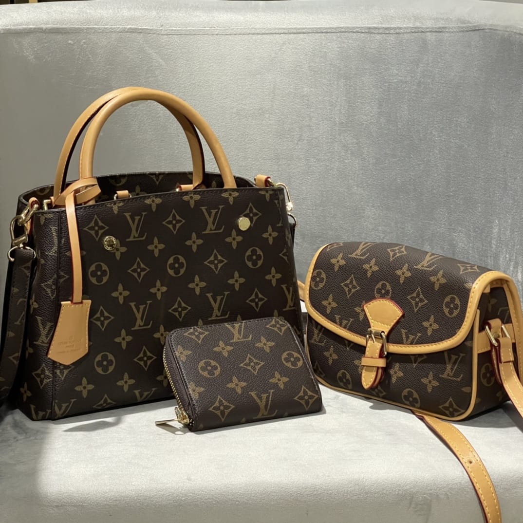 Louis  Vuitton Montaigne Monogram Canvas BB Handbag Set