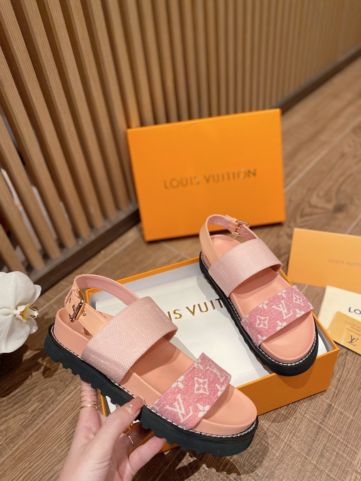 Louis Vuitton DAMIER Women's Sandals