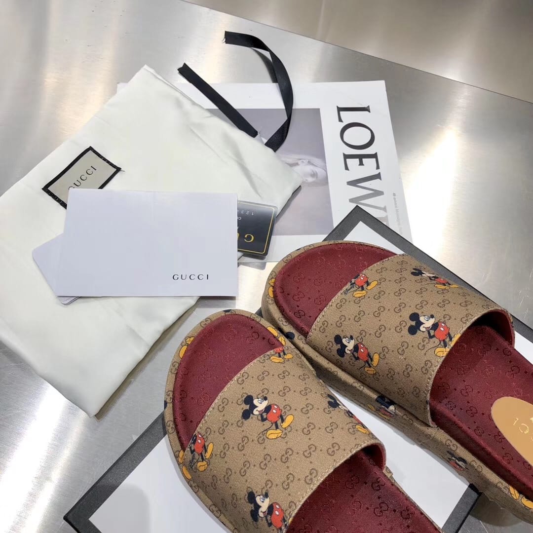 Gucci Mickey Mouse platform sandals