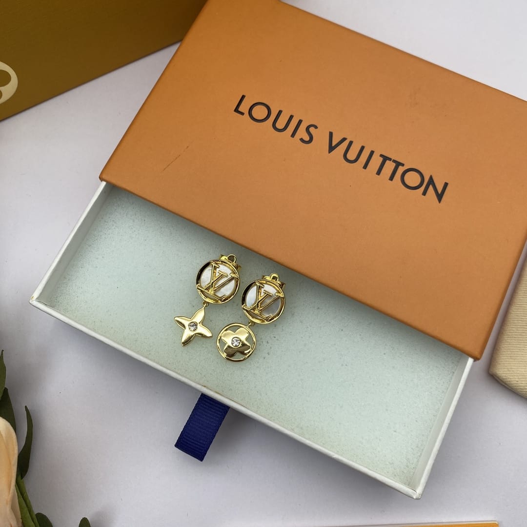 Louis Vuitton Earrings and necklace