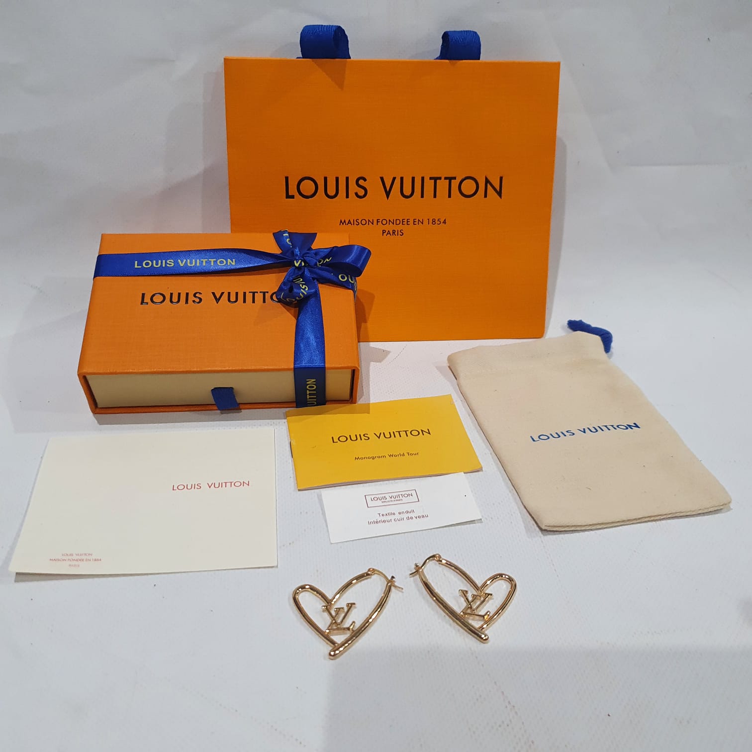 Louis Vuitton heart shaped Earrings