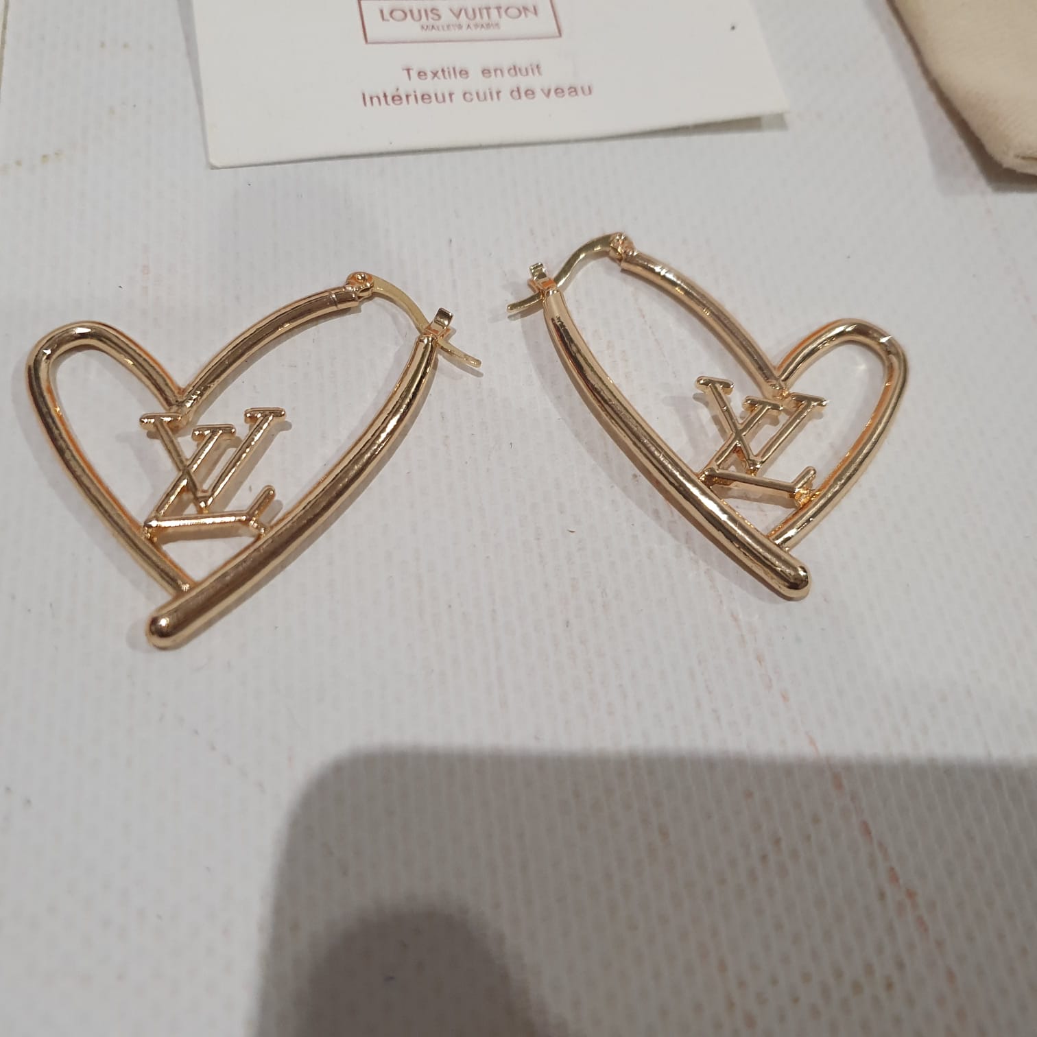 Louis Vuitton heart shaped Earrings