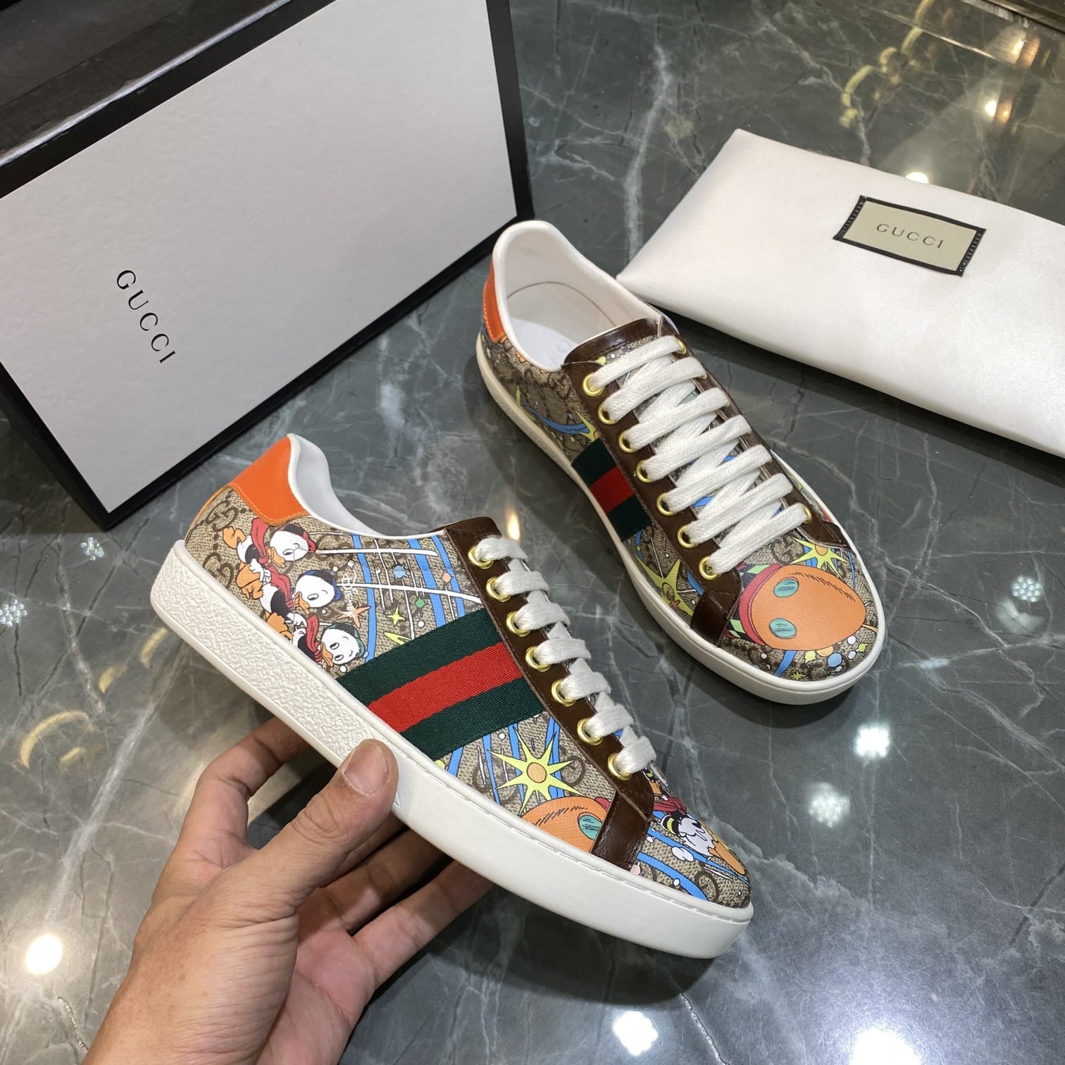 Gucci x Disney Donald Duck Sneakers