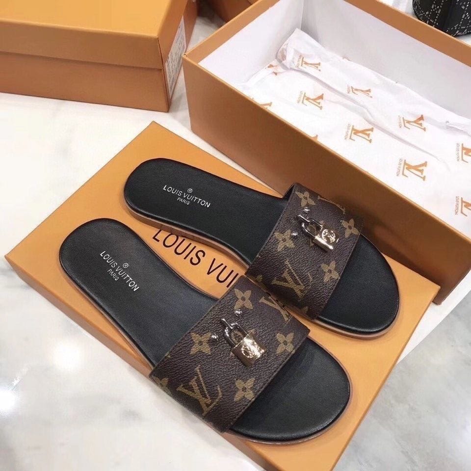 Louis Vuitton Lock It Flat Mules Sandals
