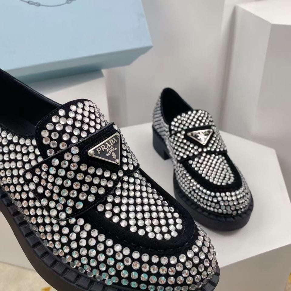 Prada Crystal Loafers